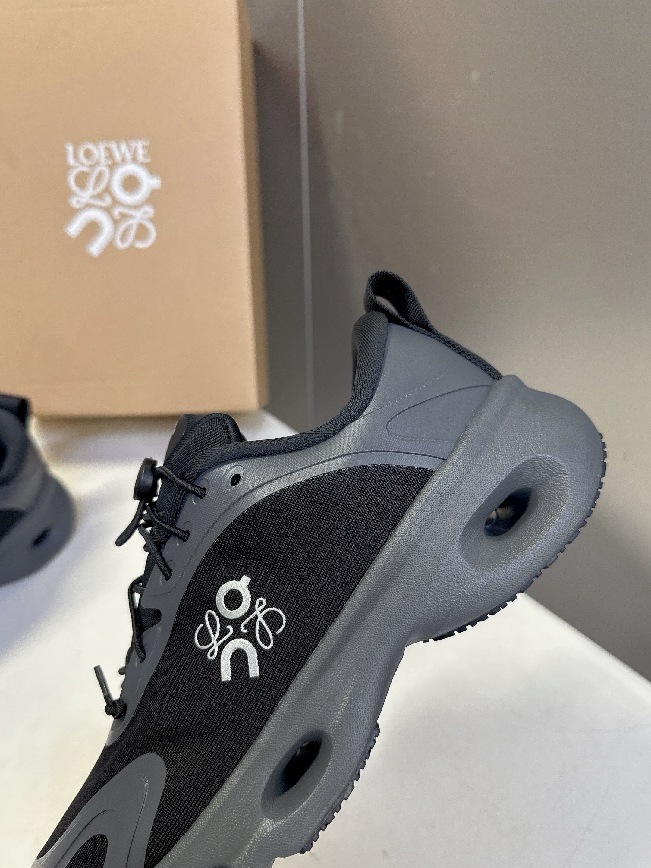 Loewe x On Cloudsolo Sneakers Black Polyester and Mesh 536839