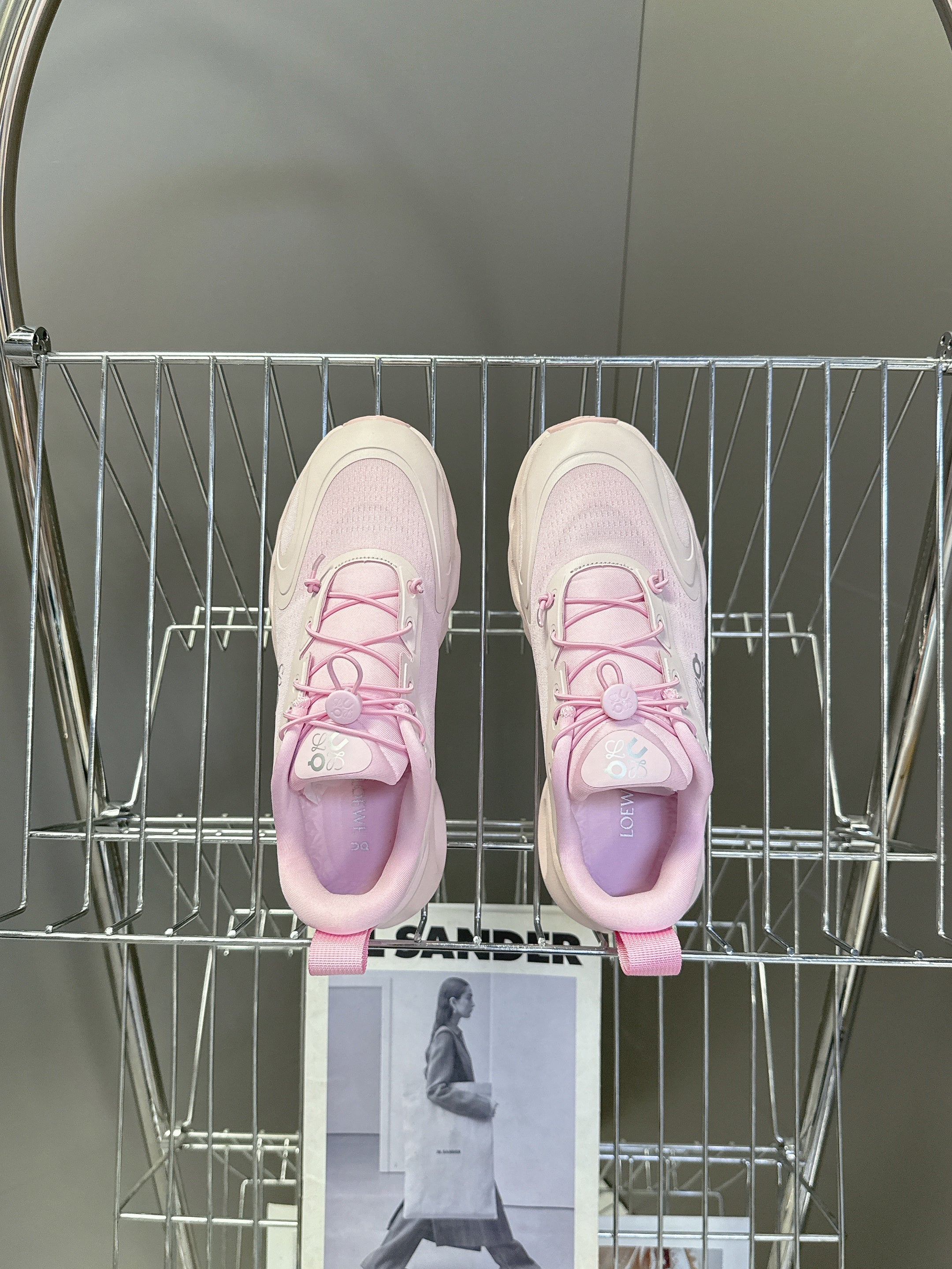 Loewe x On Cloudsolo Sneakers Pink Polyester and Mesh 536843