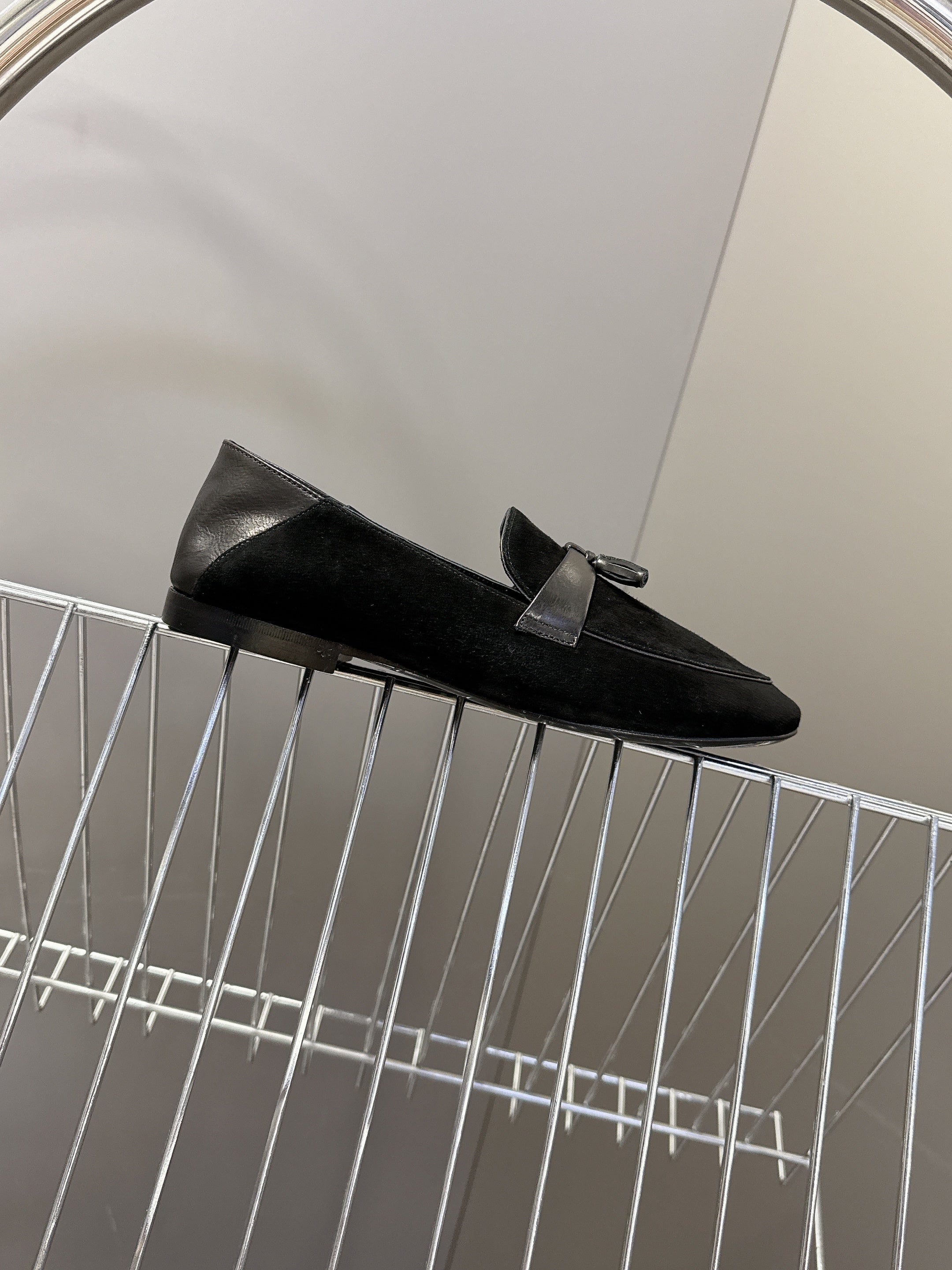 YSL 26s Loafer Black Suede Leather 635584