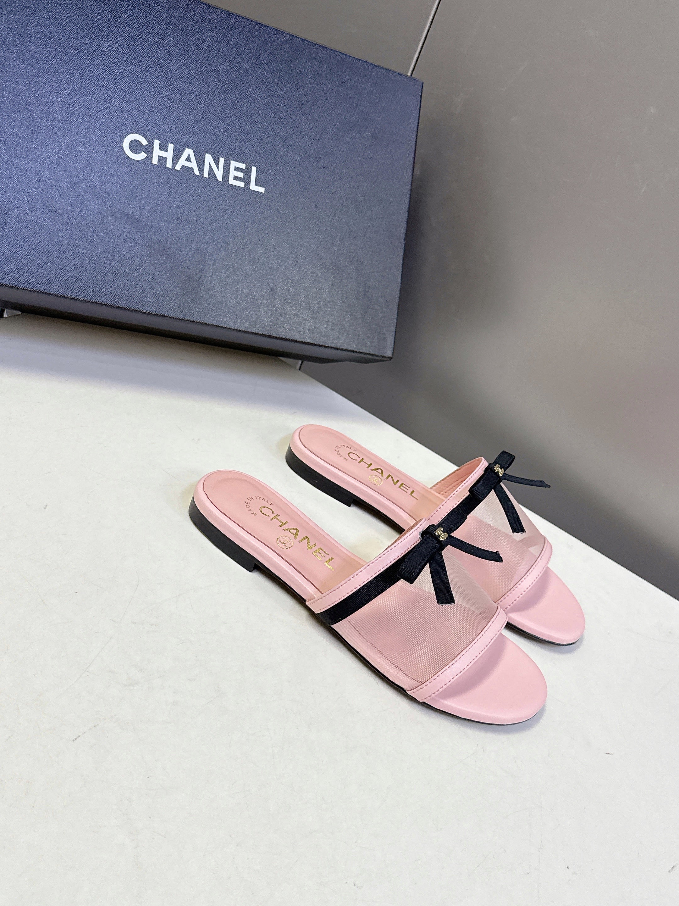 CC Spring Summer 2026 Mules Light Pink Mesh Lambskin 635501