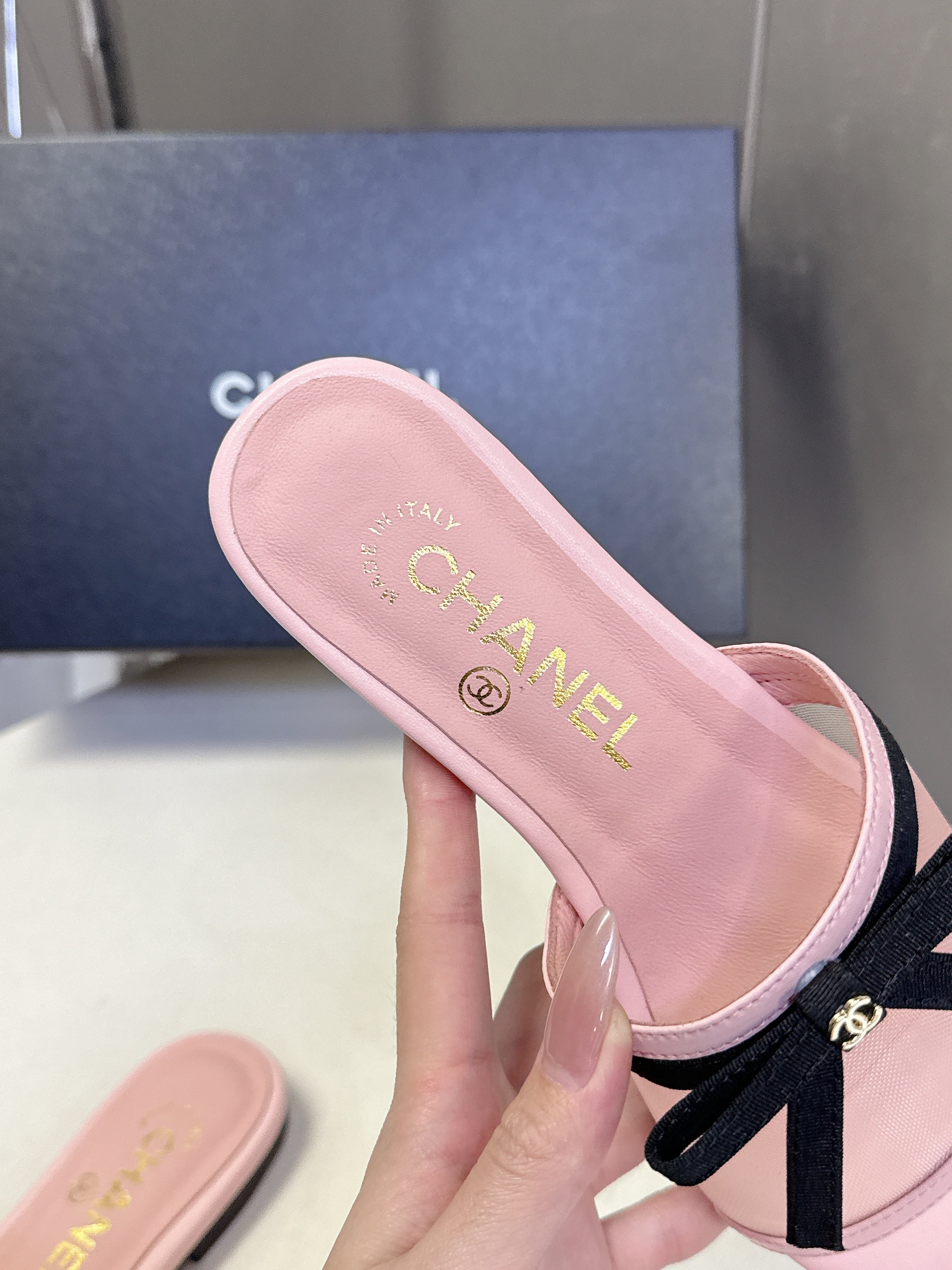 CC Spring Summer 2026 Mules Light Pink Mesh Lambskin 635501