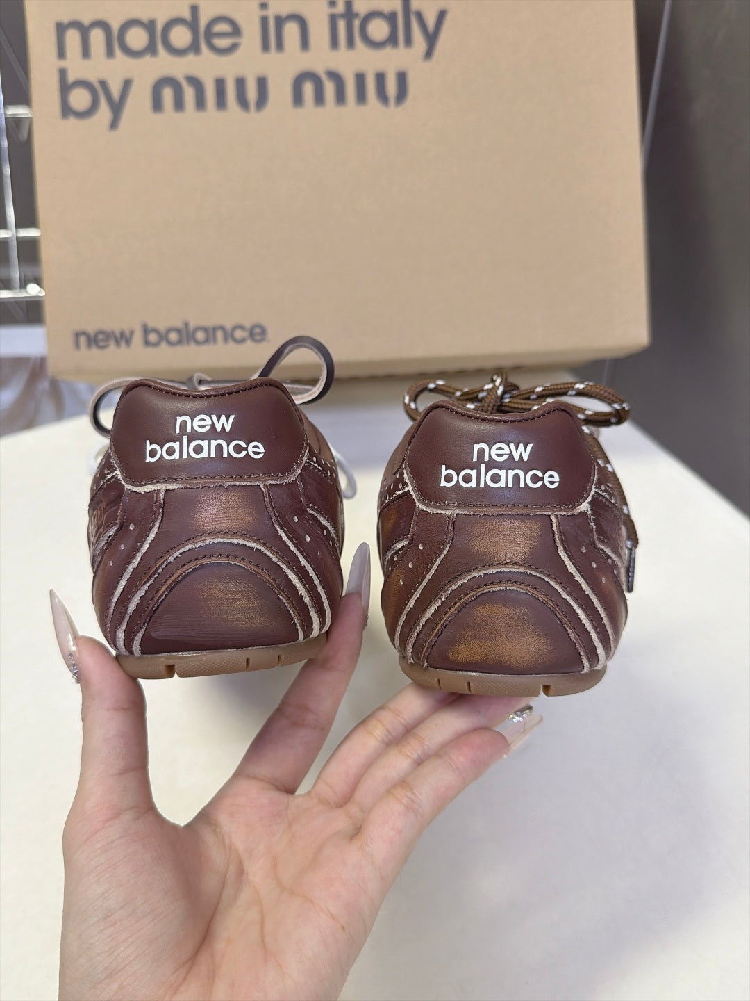 Miu 26s x New Balance 530 Sneaker Coffee Perforated Leather 994217