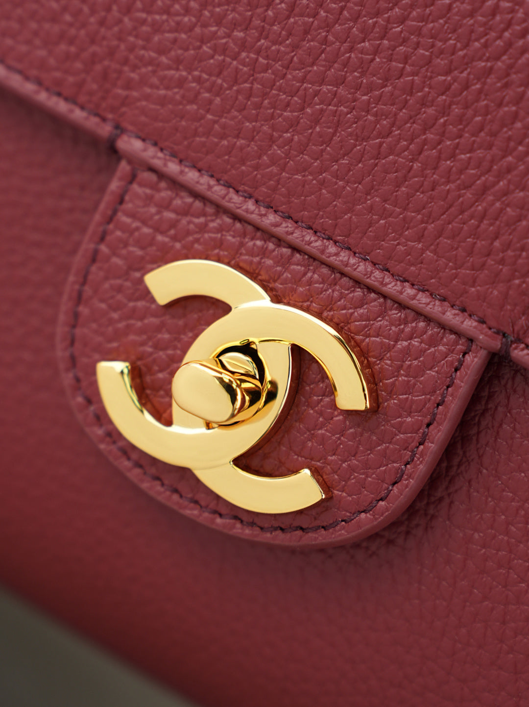 CC 26s Maxi Flap Bag 32cm Burgundy Calfskin GHW