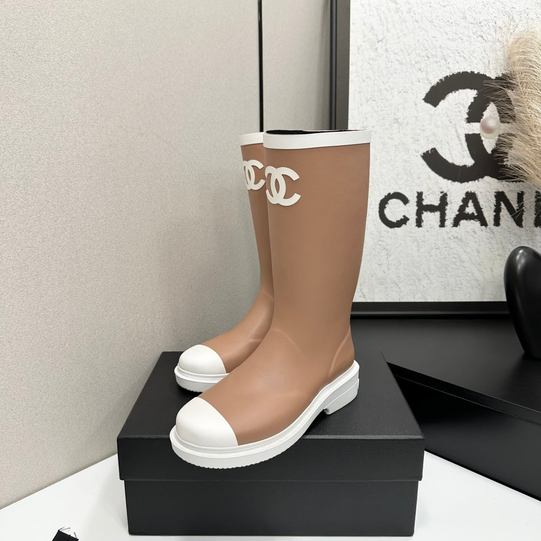 CC 26s Rain Boots Beige Rubber 927135