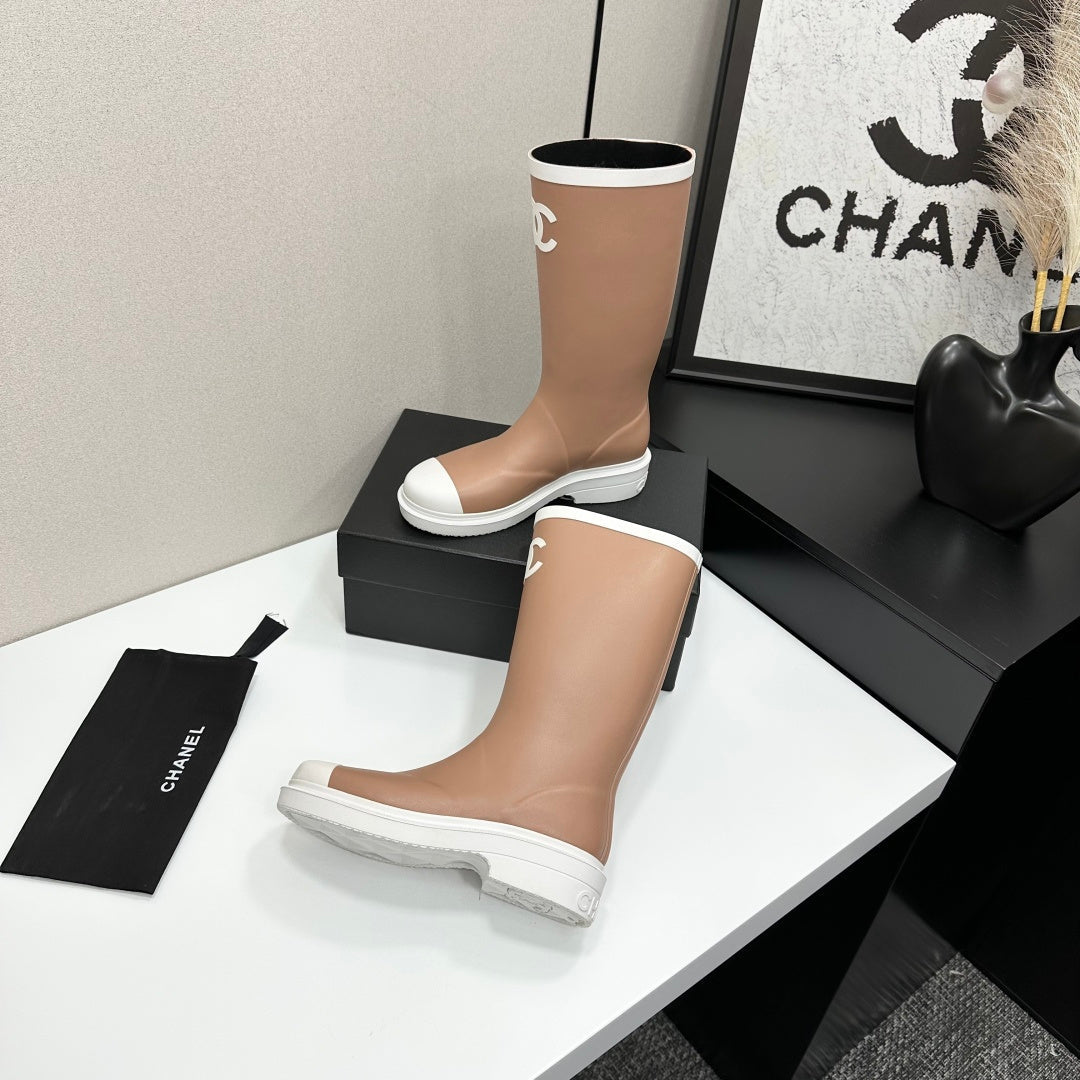 CC 26s Rain Boots Beige Rubber 927135