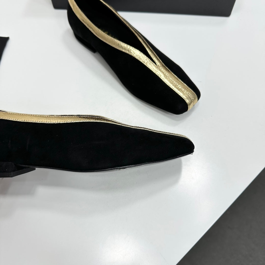 CC 26s Ballet Flats Black Suede 743135