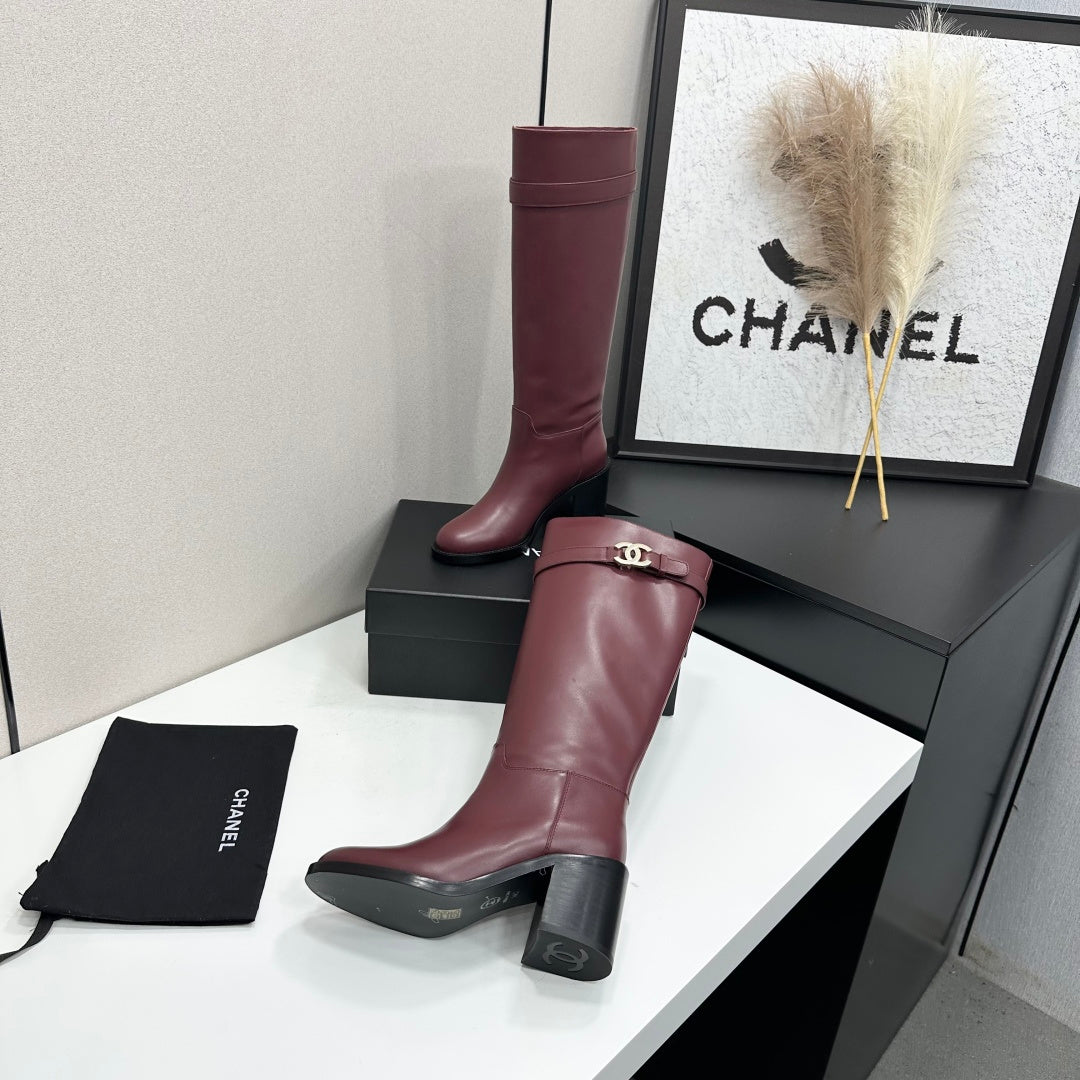 CC FW 2026 Long Boot Burgundy Cowhide 925683