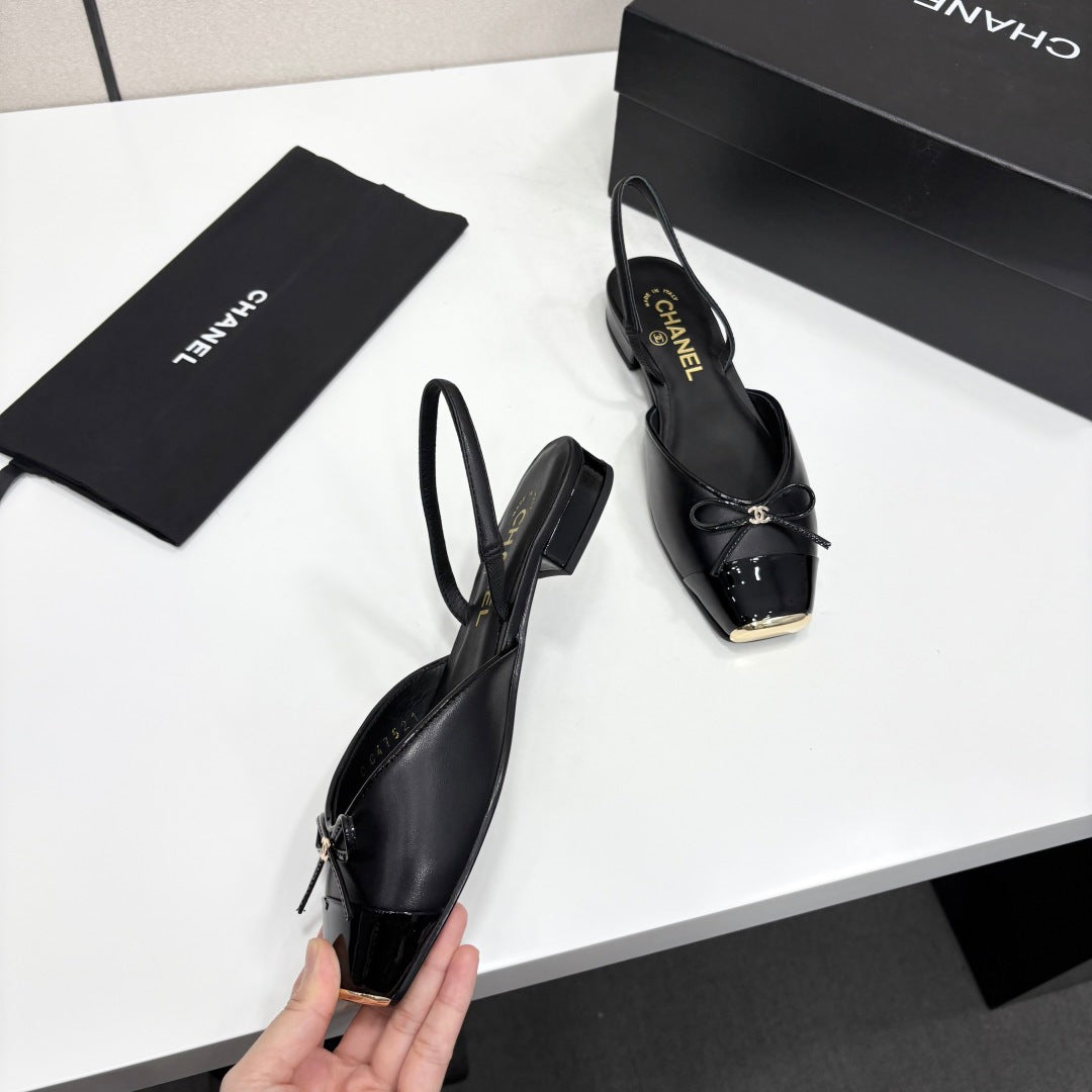 CC 2026 Slingbacks Black Black Logo Leather 193759