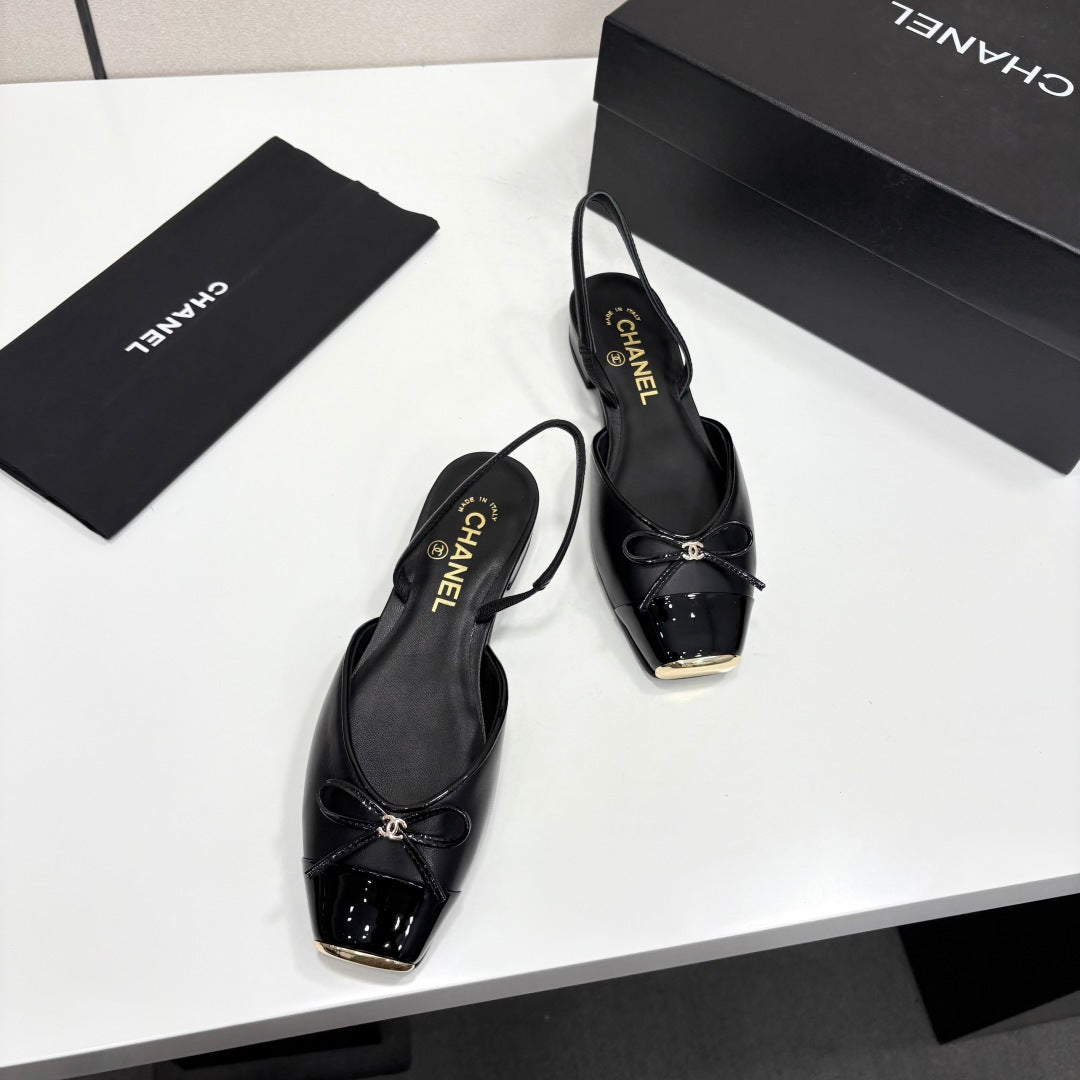 CC 2026 Slingbacks Black Black Logo Leather 193759