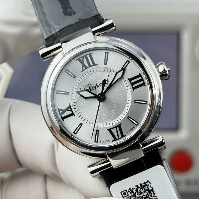 Chopard Imperiale 29mm Sliver Case Black Crocodial Leather