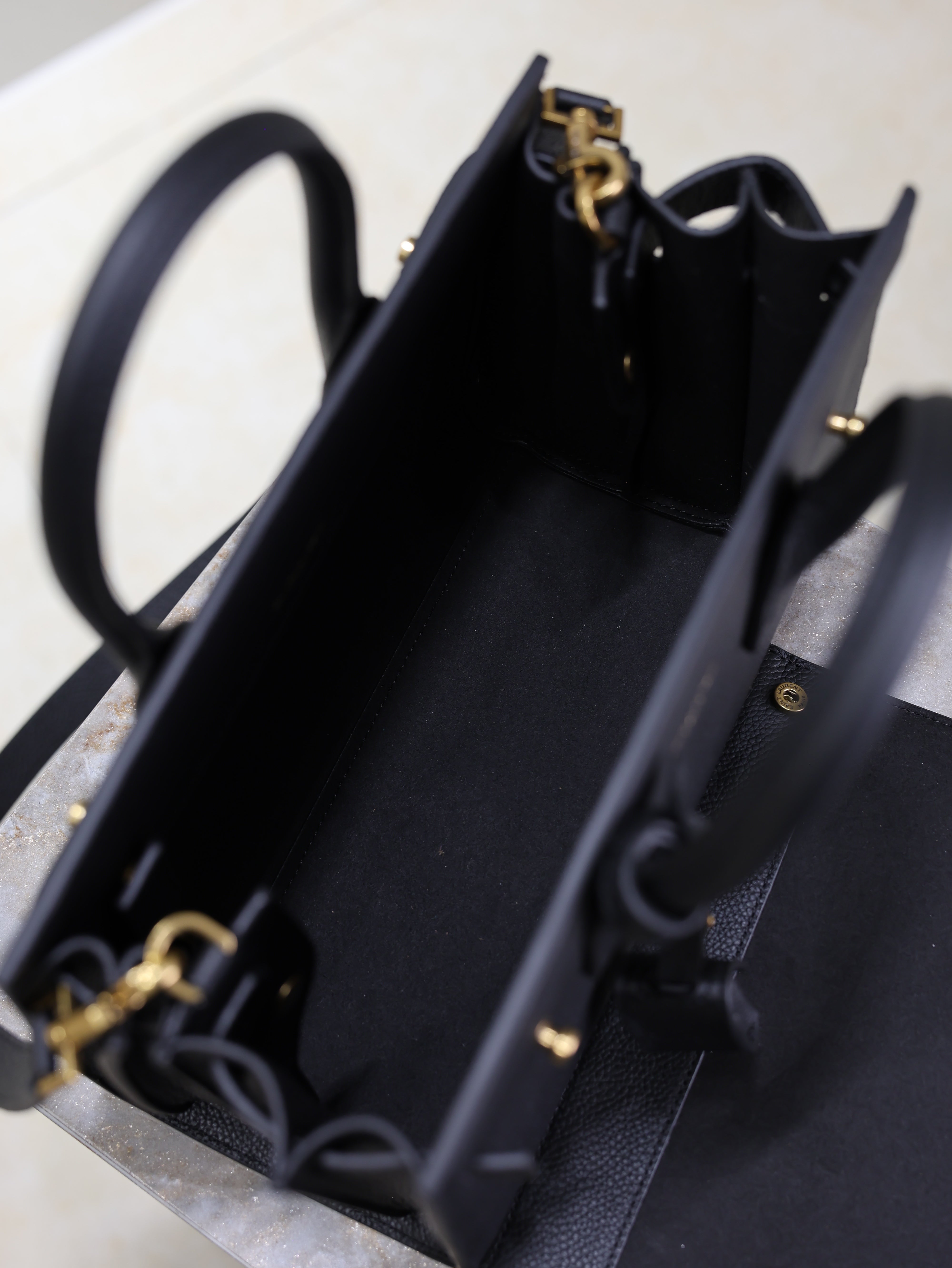 YSL Sac De Jour Nano 26cm Black Grain Cowhide GHW