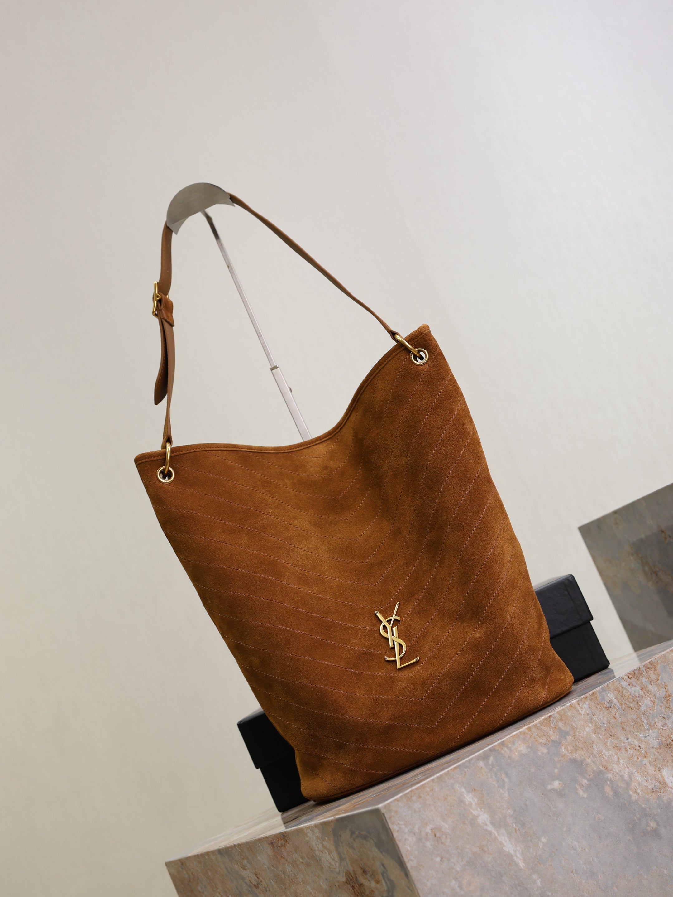 YSl Niki Supple Brown Suede
