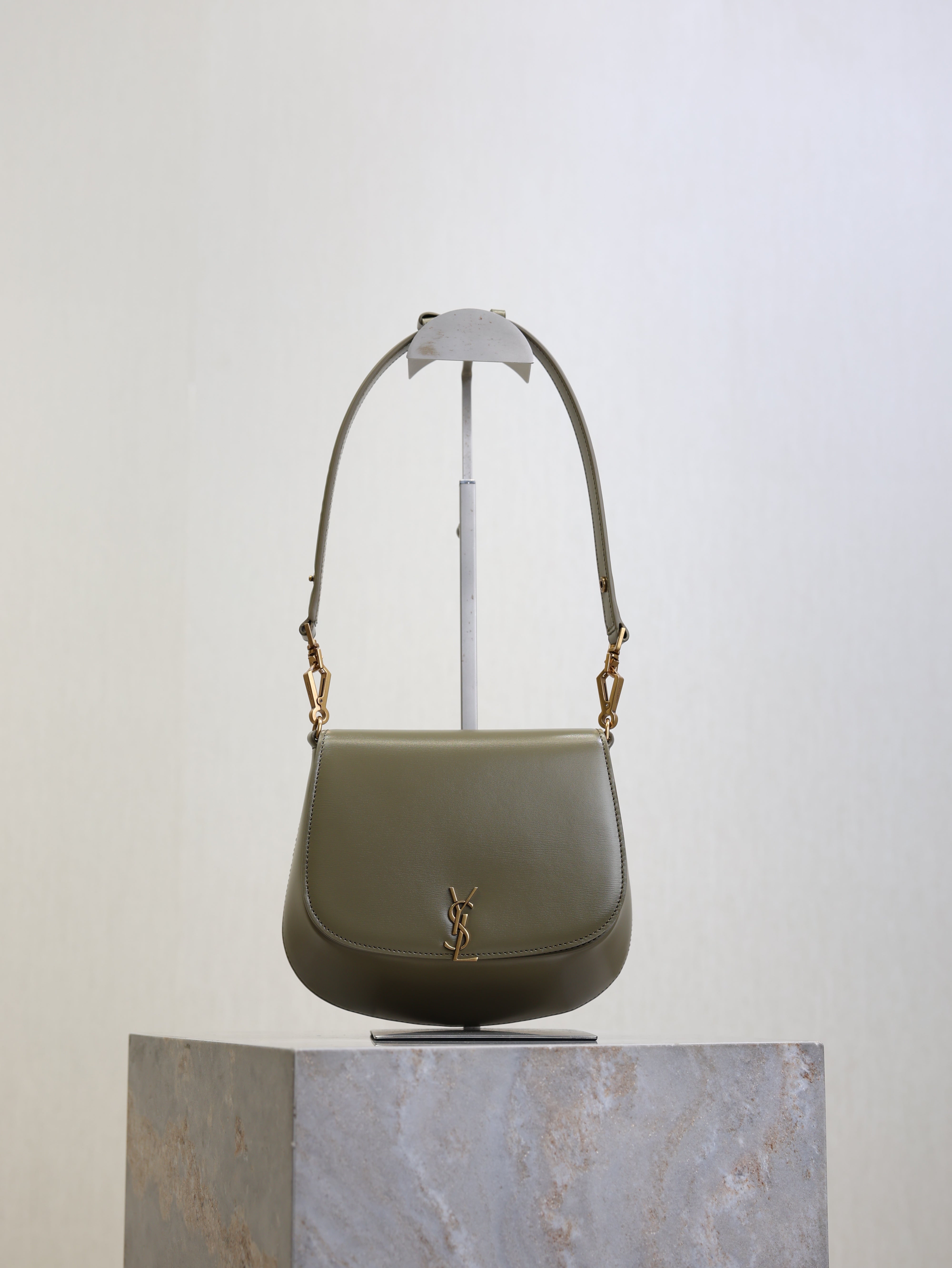 Prada Mini Voltaire 21cm Olive Green Calfskin GHW