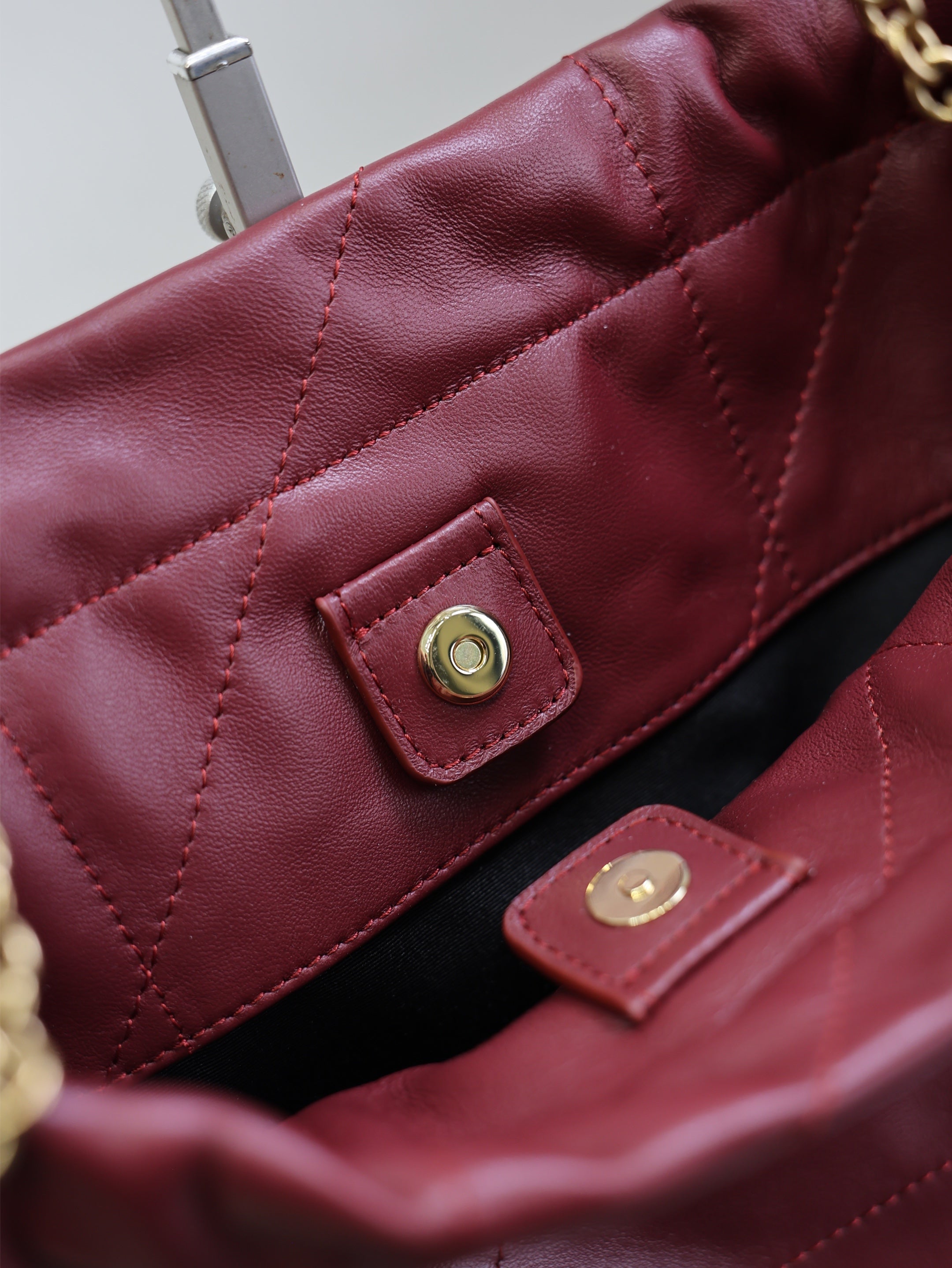 YSL Jamie Shopping Burgundy Lambskin