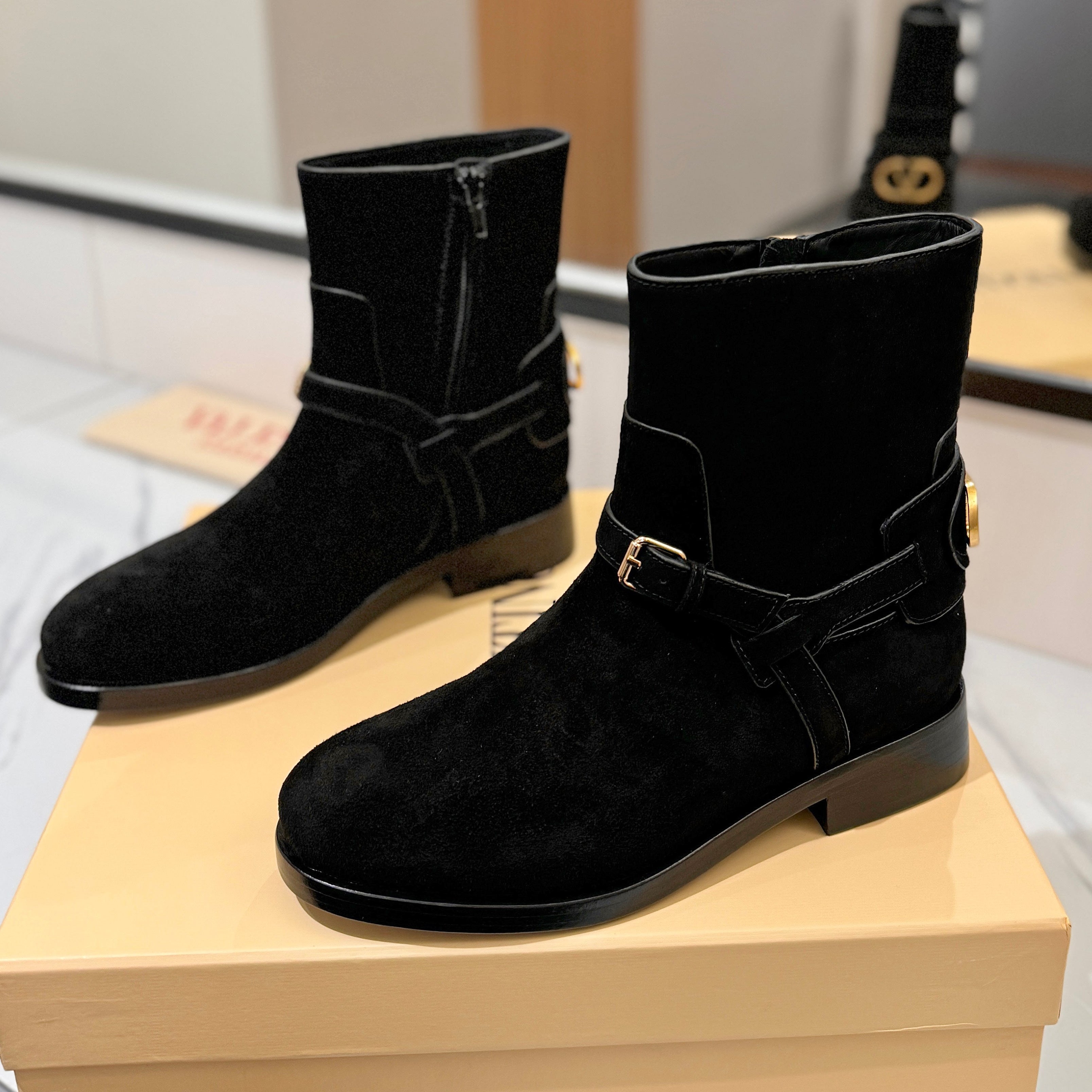 Valentino 2025 Pattie Boot Black Suede 560744