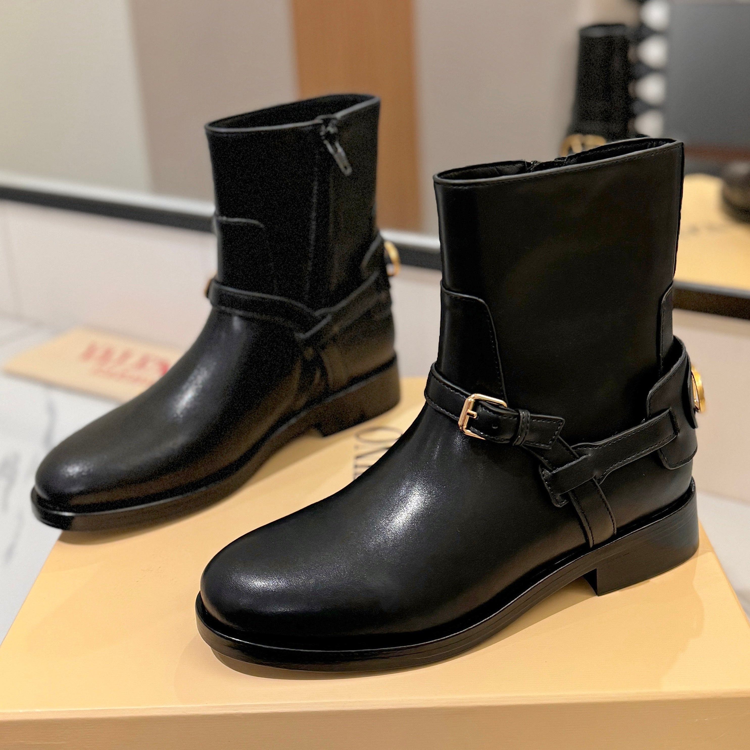 Valentino 2025 Pattie Boot Black Calfskin 560747