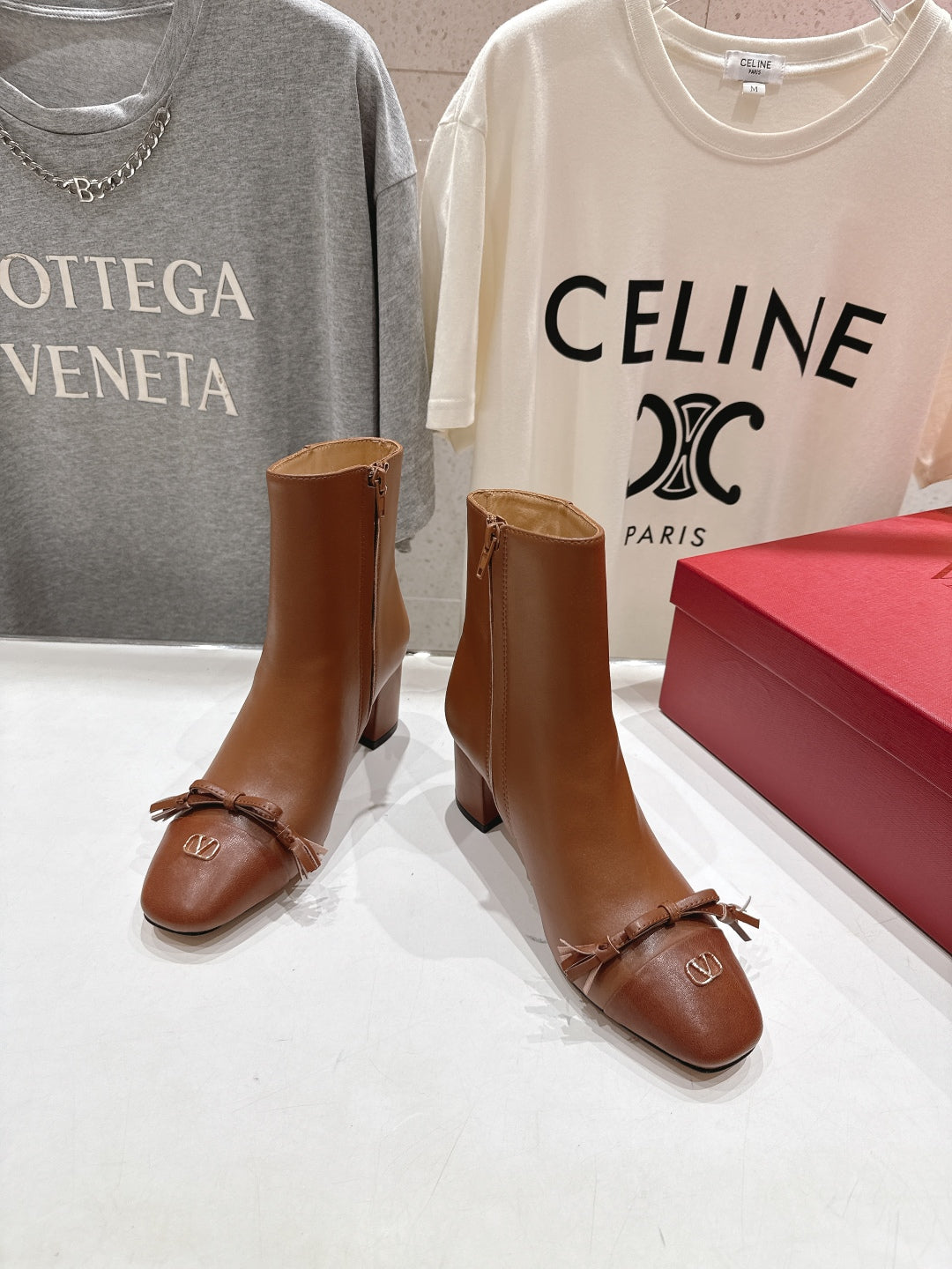 VT Short Boot Medium Cognac Brown Calfskin 174417