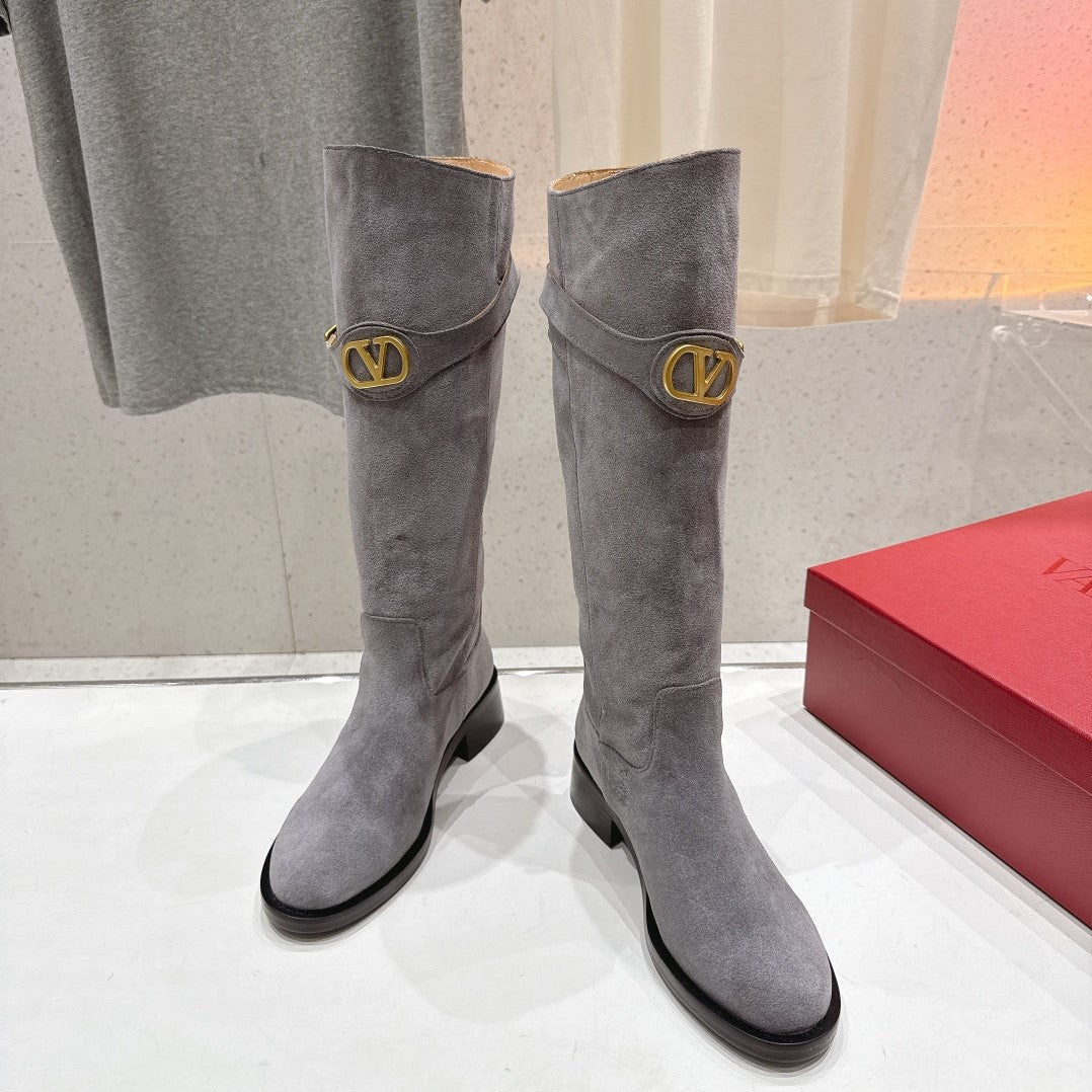 VT long boots gray suede 174423