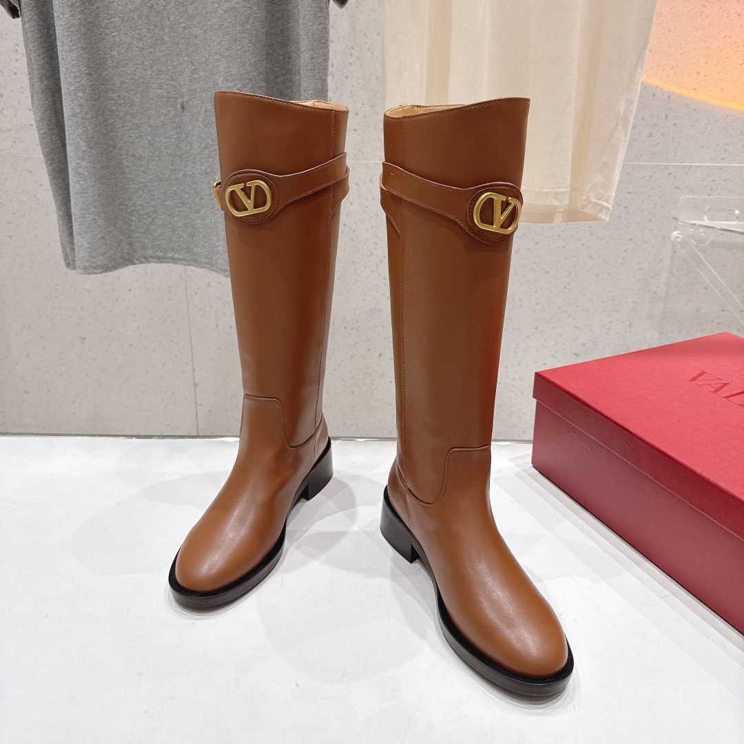 Valentino 2025 Boot Brown Calfskin 435096