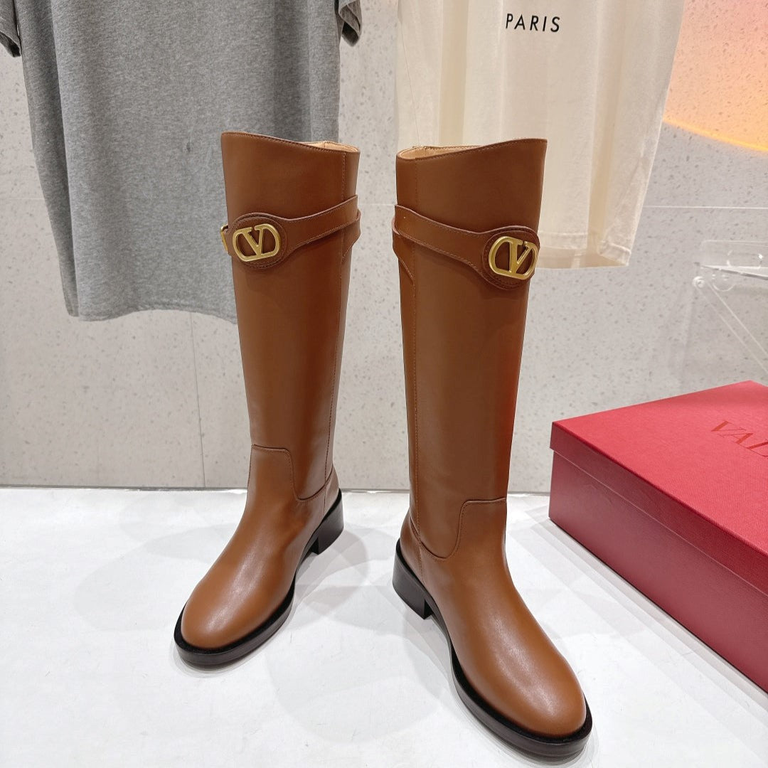 VT long boots brown calfskin 174433