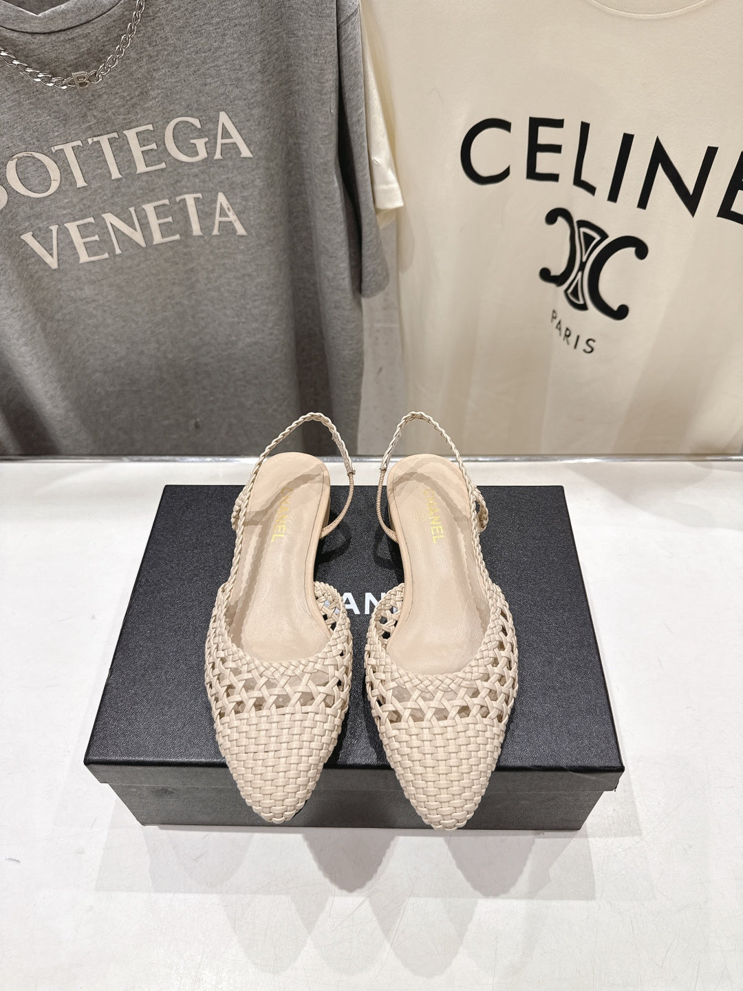 CC 26s Slingback Flat Beige Distinct Woven 888092