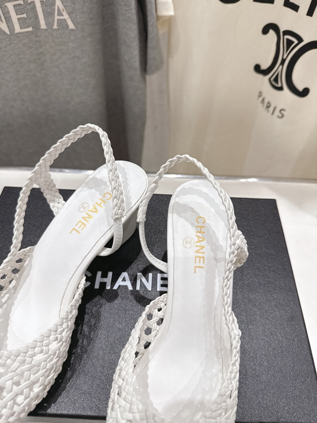 CC 26s Slingback 6.5cm White Distinct Woven 888096