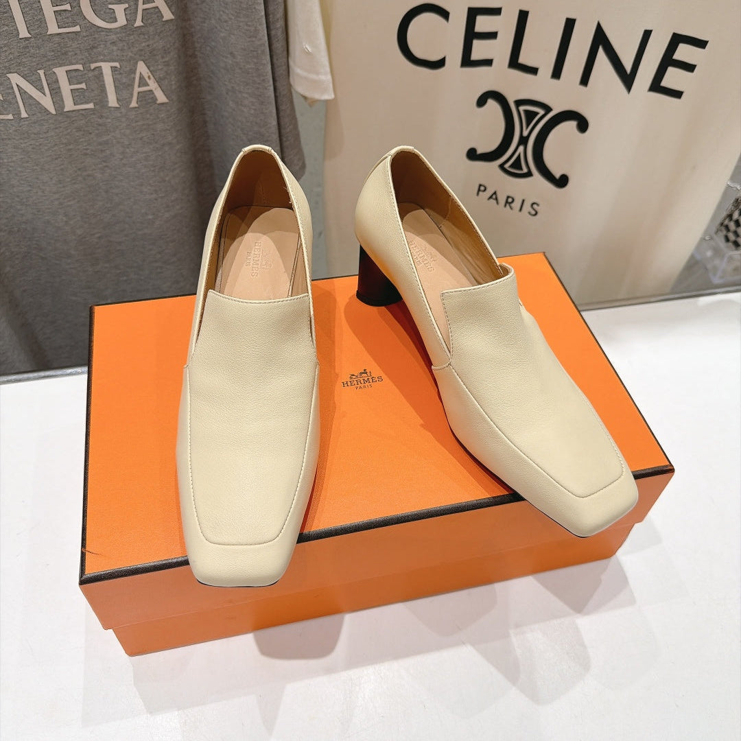 HM 26s Novia 50 Pumps 5cm Craie Leather 181586