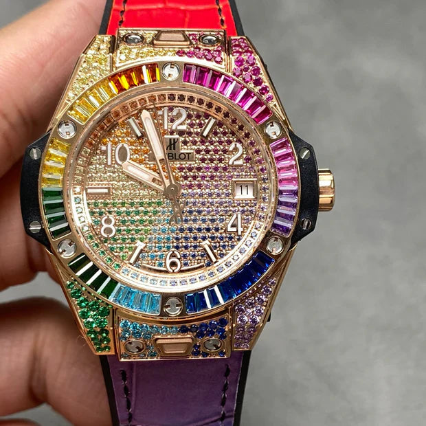 Hublot Big Bang One Click Rainbow Rose Gold 39mm Watch