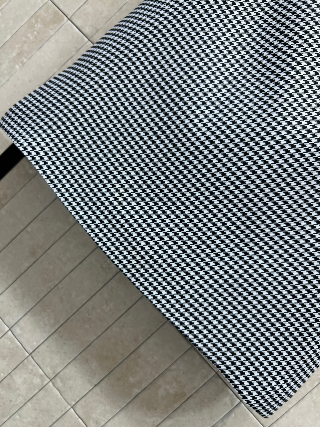 CD 26s Straight-Cut Short Dress Black White Polyester Fiber