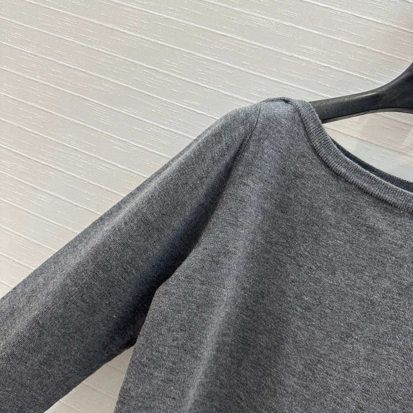 Miu Miu Boat Neck Sweater Gray Wool