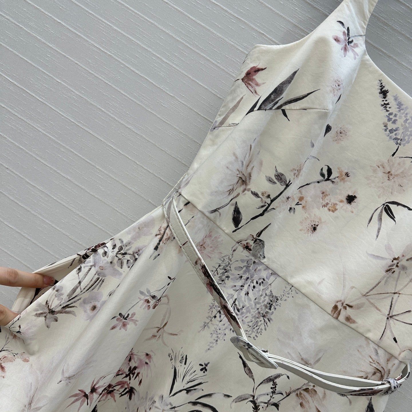 CD 25 Printed Suspender Long Skirt Cotton