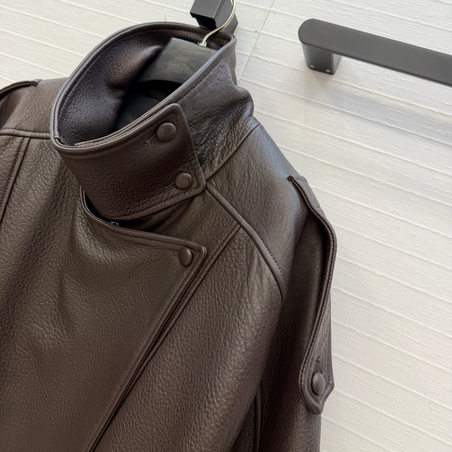 YSL Bomber Jacket Chocolate Lambskin 360982