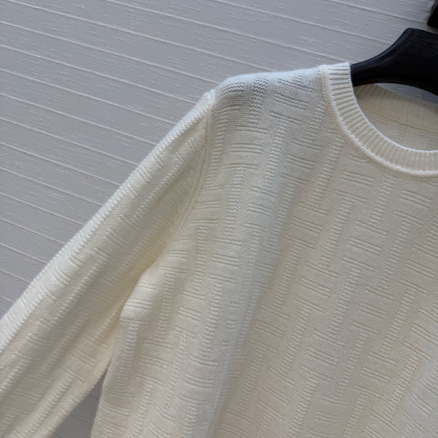 HM Jacquard Pullover Knit Sweater Cream Cashmere 402943