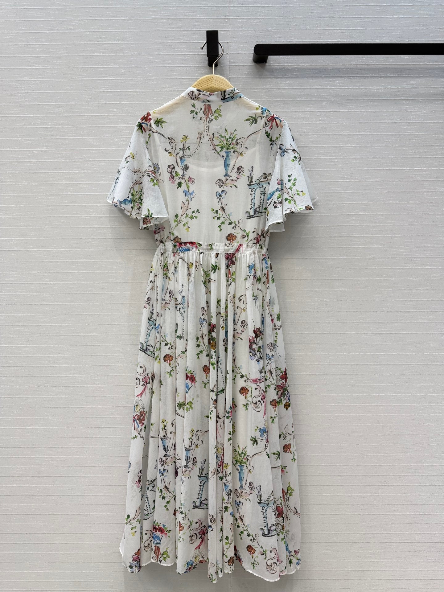 CD 26s Dioriviera Midi Shirt Dress White Cotton 402897