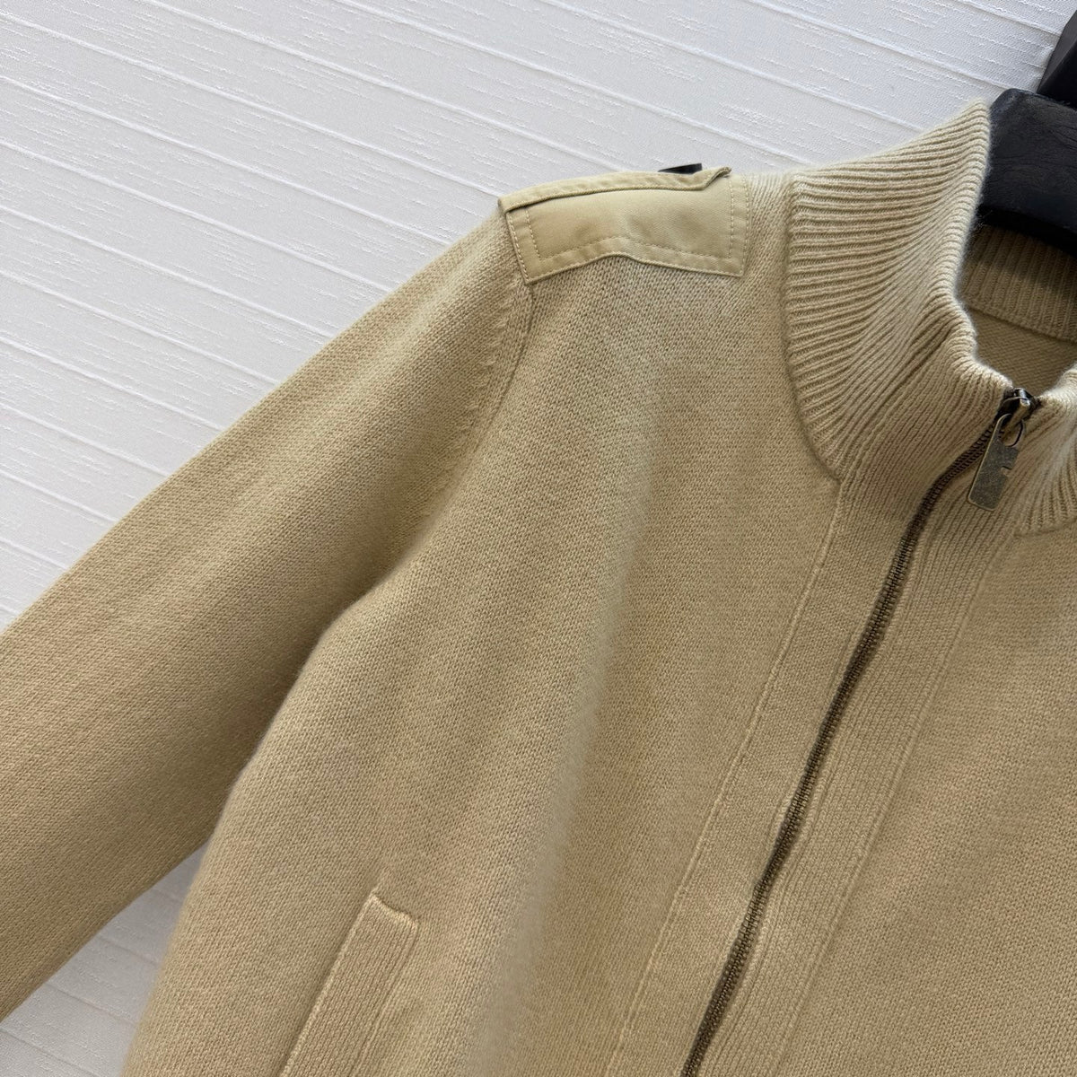 BRR 26s Zip Up Cardigan Beige Cashmere 428567