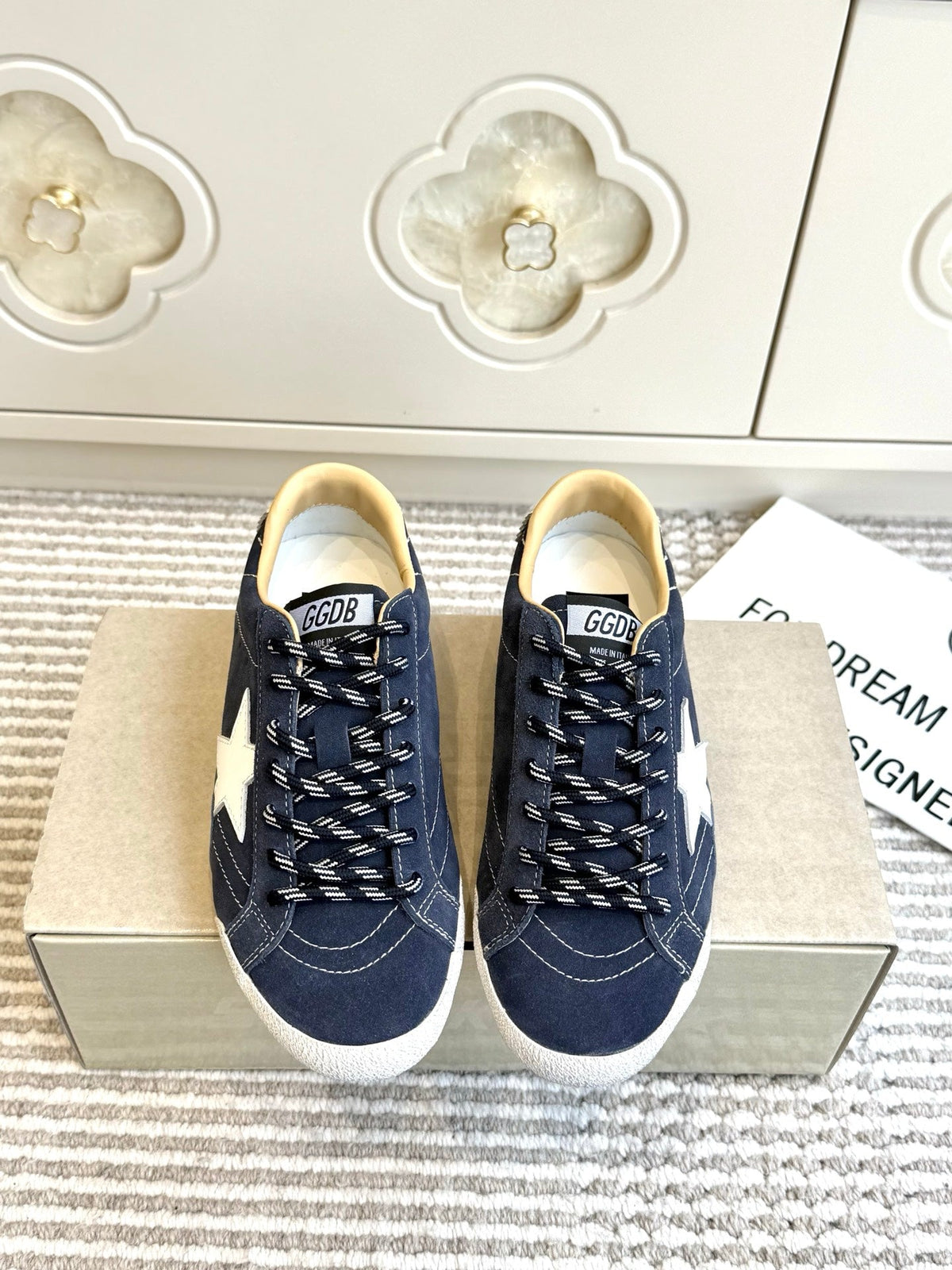 GGDB Sneakers Navy Suede White Star 122369