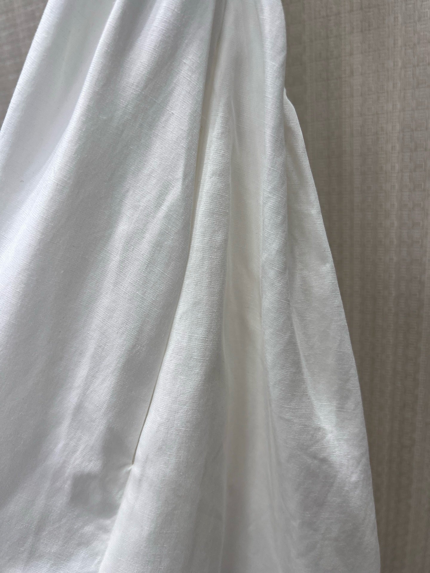 Miu 26s Slip Dress White Cotton Linen 397687