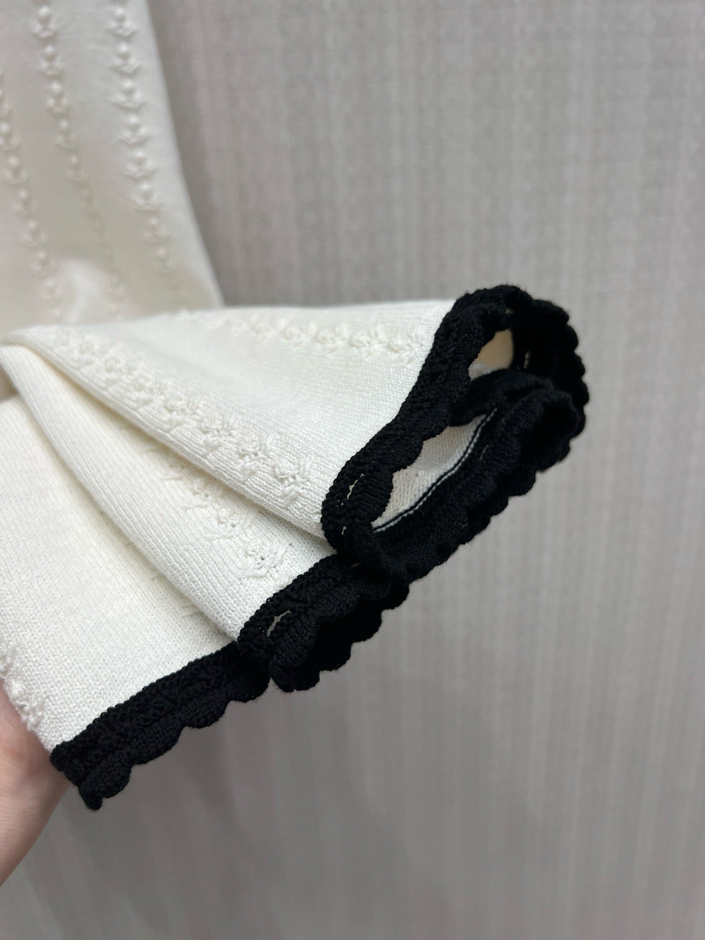 CC 26s Knit Mini Dress White Black Cotton 397690