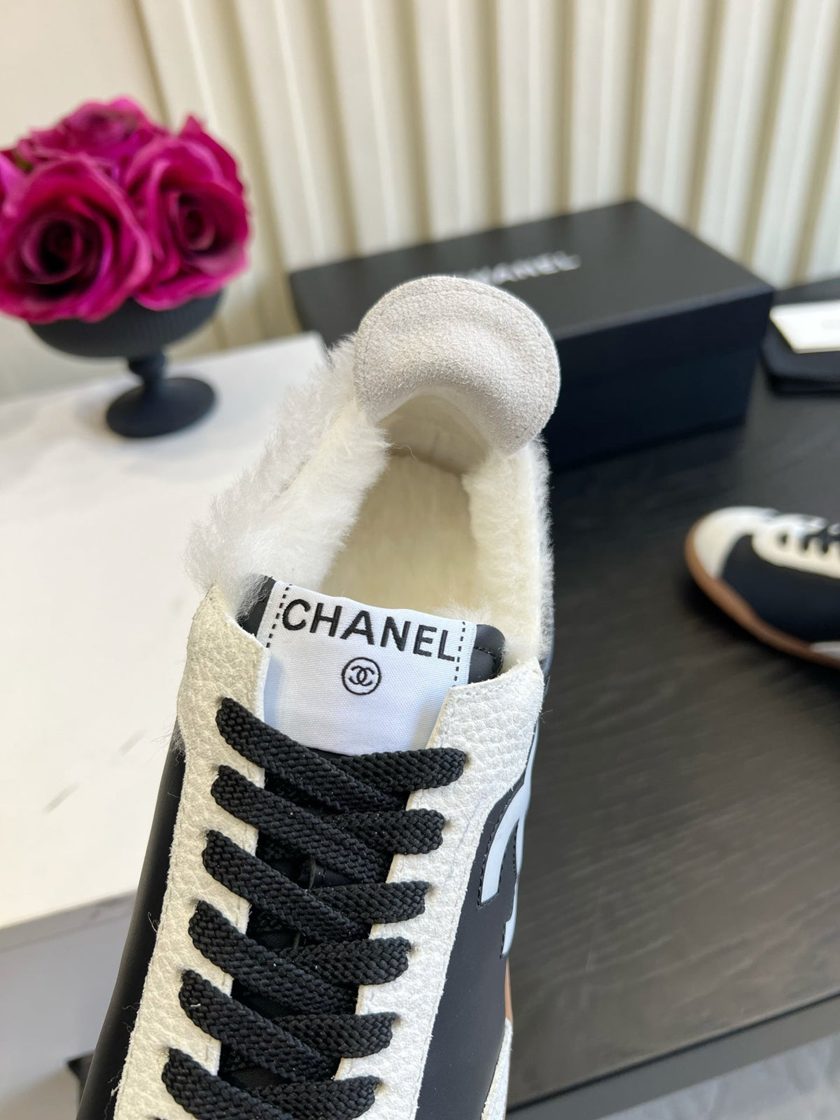 CC 26s Sneakers Black/White Shearling Calfskin 183482
