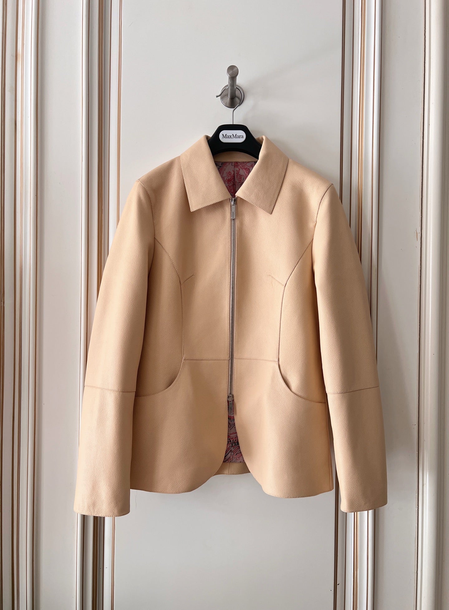 HM 26s Equestrian Jacket Beige Leather 418975