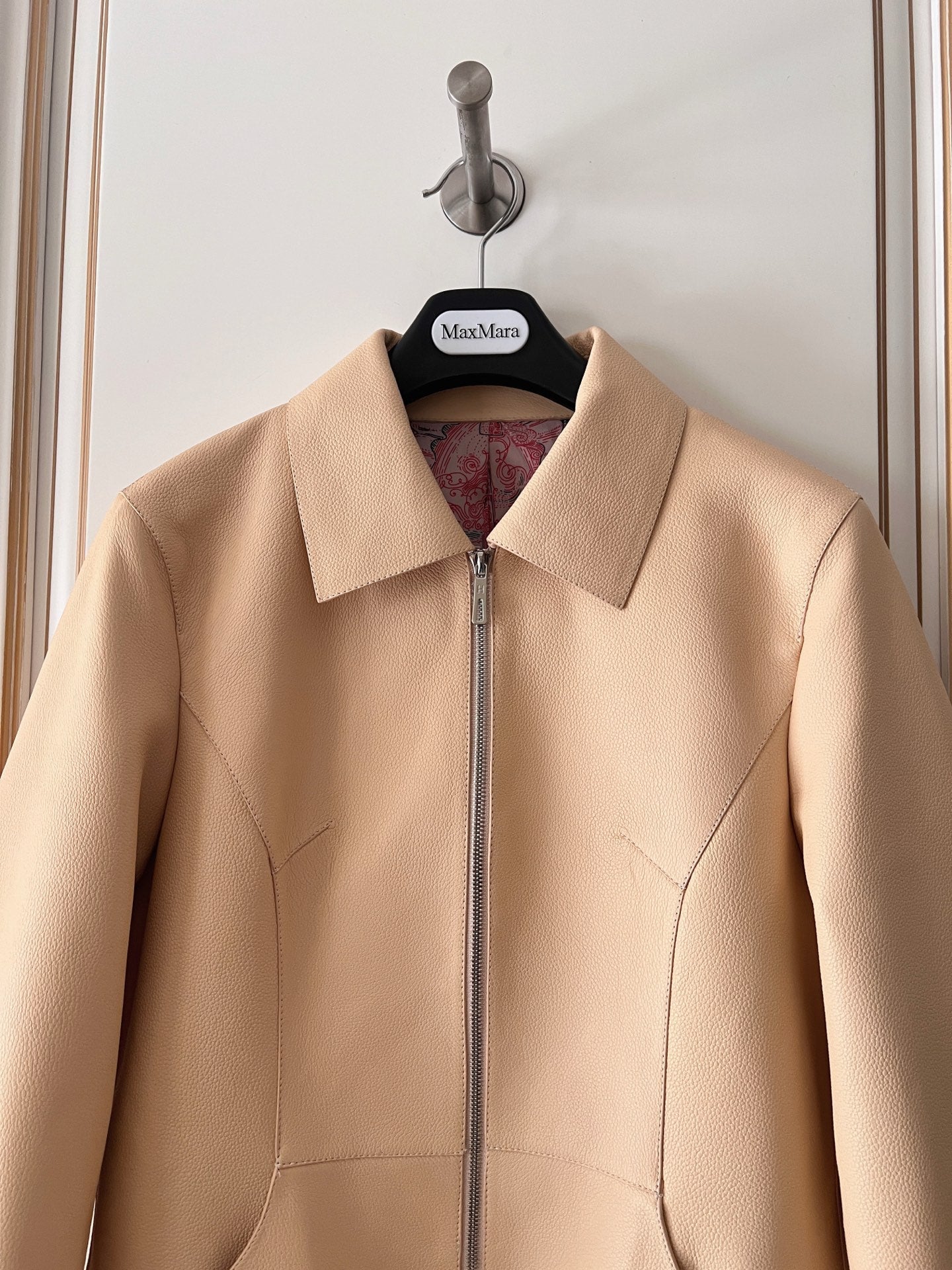 HM 26s Equestrian Jacket Beige Leather 418975