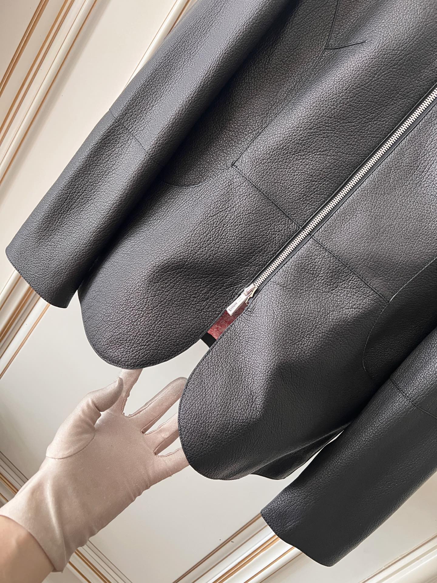 HM 26s Equestrian Jacket Black Leather 418978