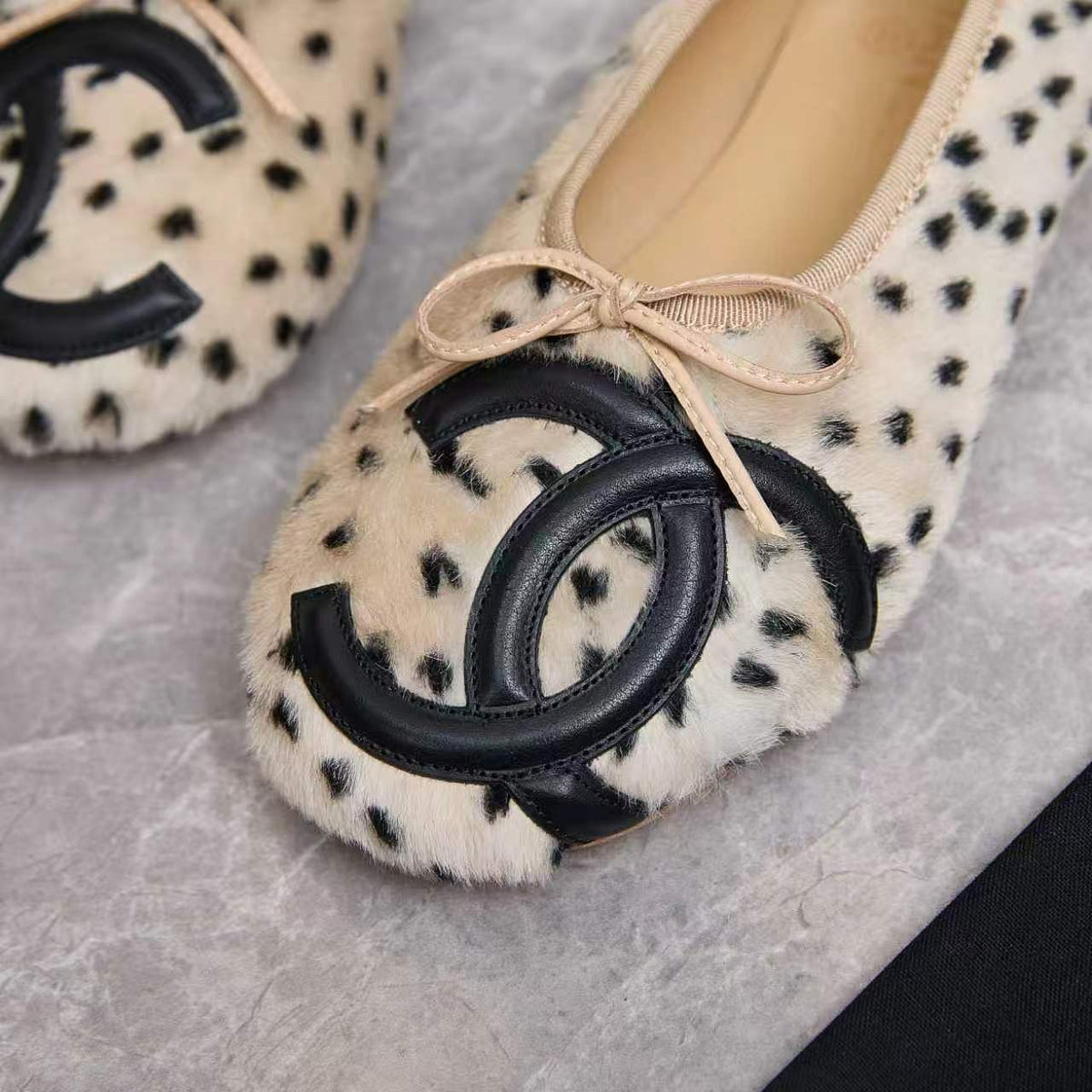 Chanel 26s Ballet Flats Leopard Pony Hair 168235