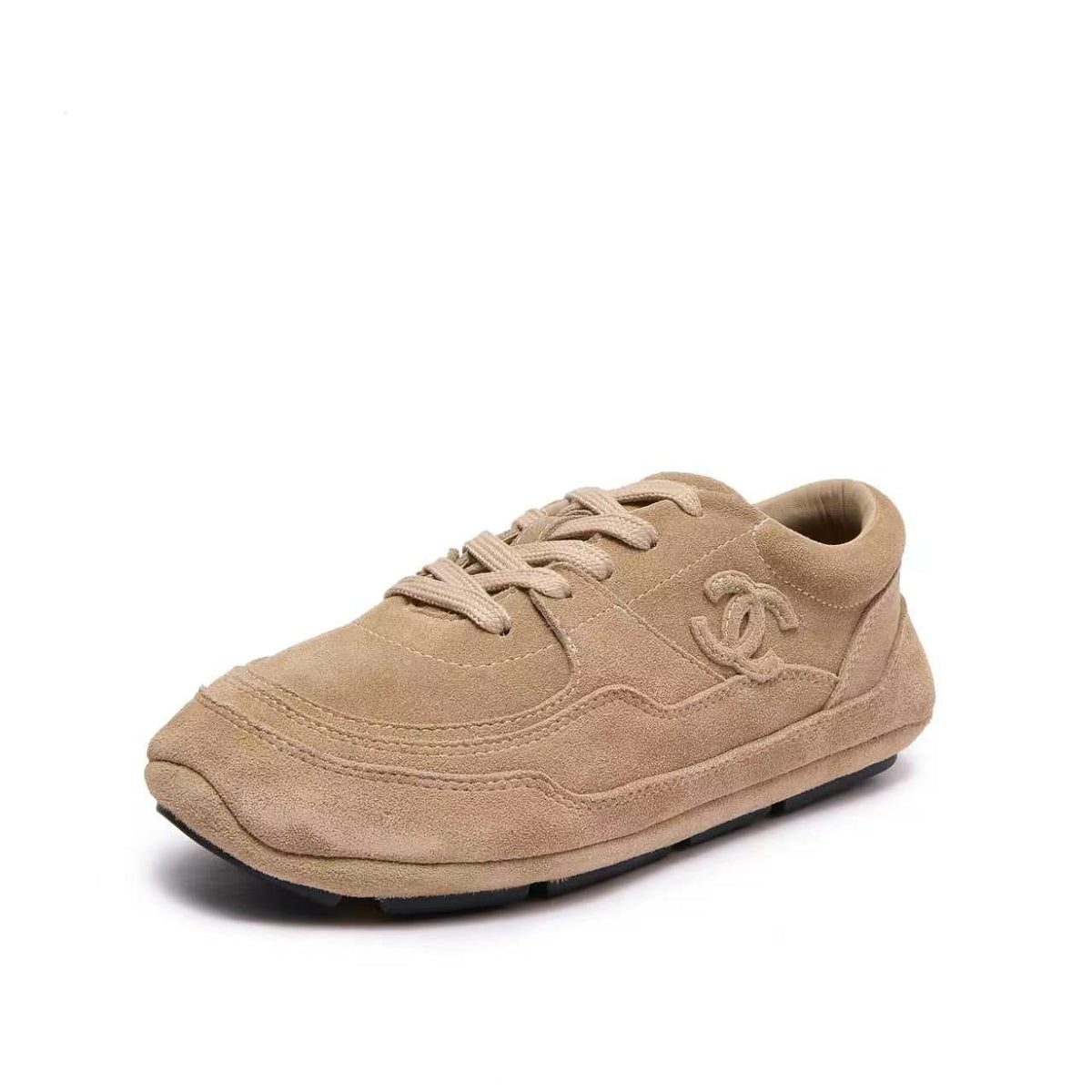 Chanel 26s Sneakers Beige Suede 168245