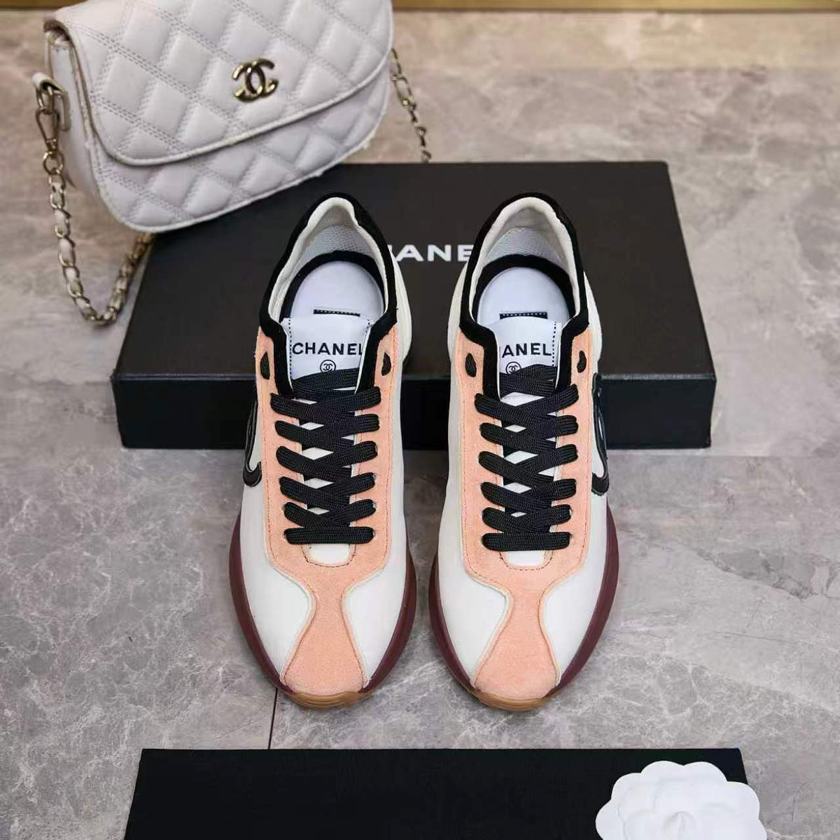 Chanel 26s Sneakers Multicolor Leather Suede 168243