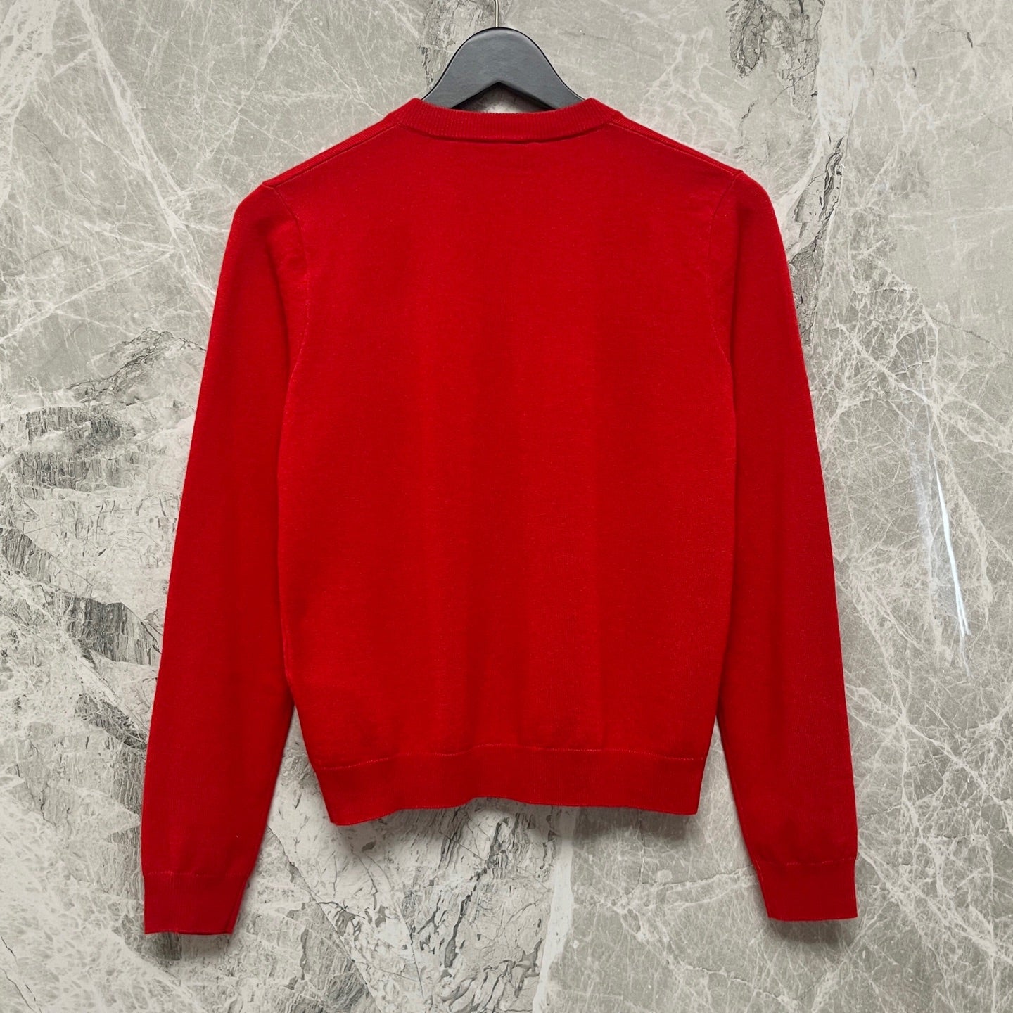 GG Cardigan With Embroidery Red Knit Wool 394322