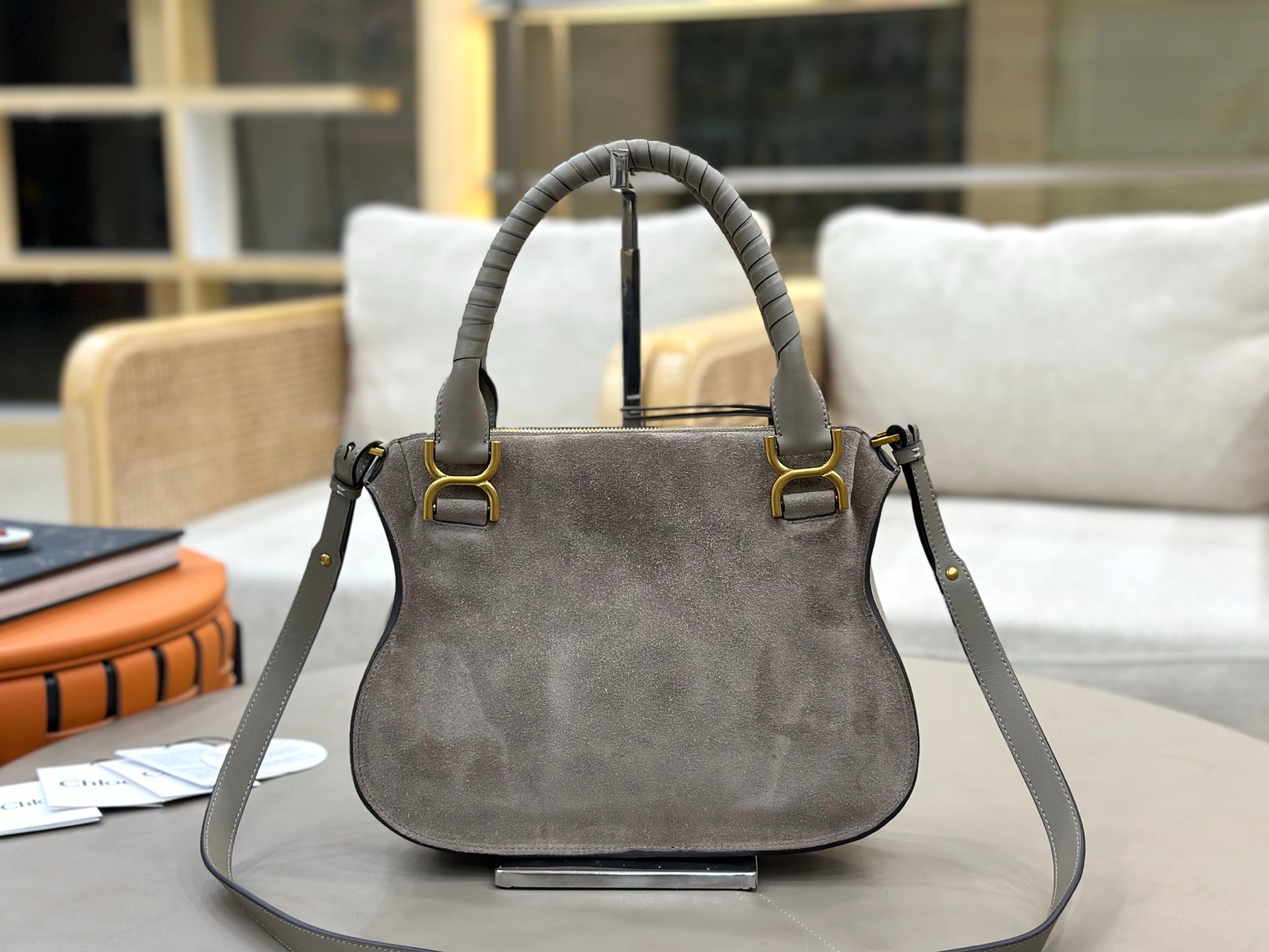Chloe Small Marcie Bag Grey Suede 281267