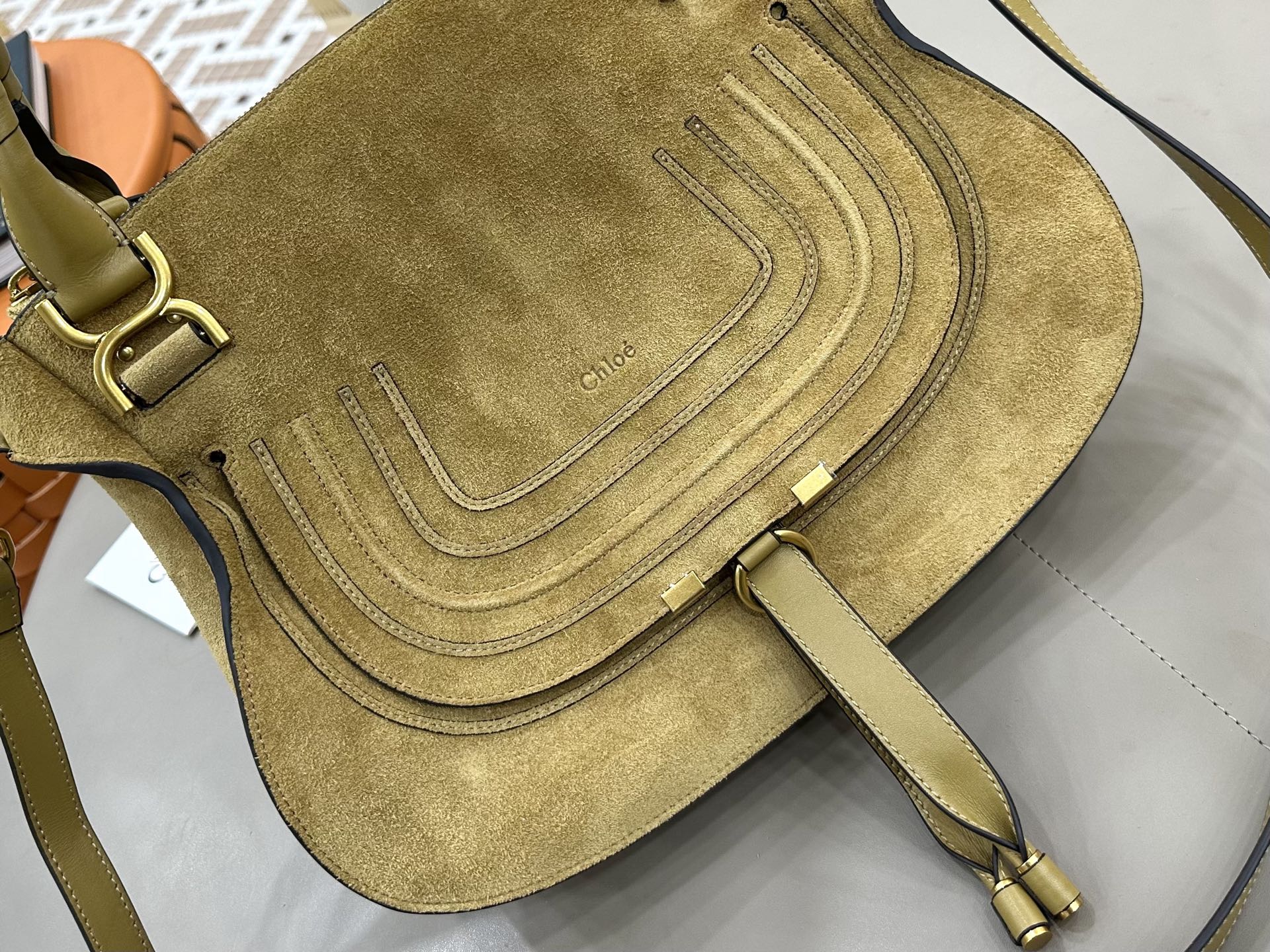 Chloe Marcie Bag Khahi Suede 281272