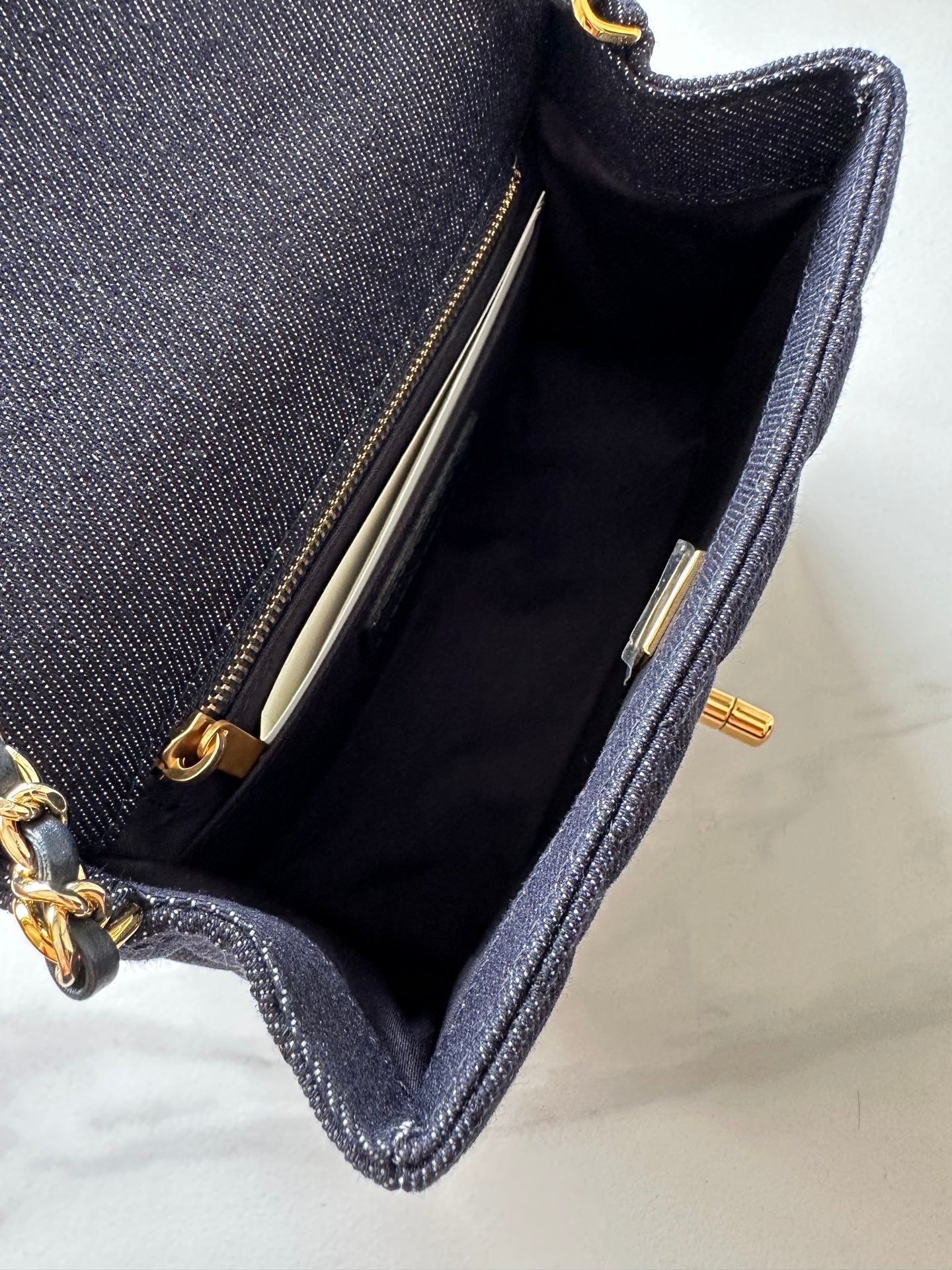 CC 26s AS1786 Mini Classic Handbag 18cm Dark Blue Denim