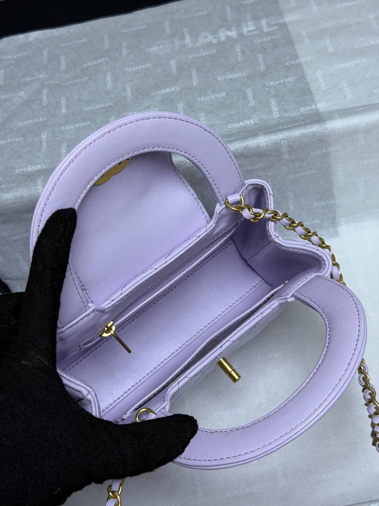 CC 26s Kelly Shopper Bag 19cm Light Purple Calfskin